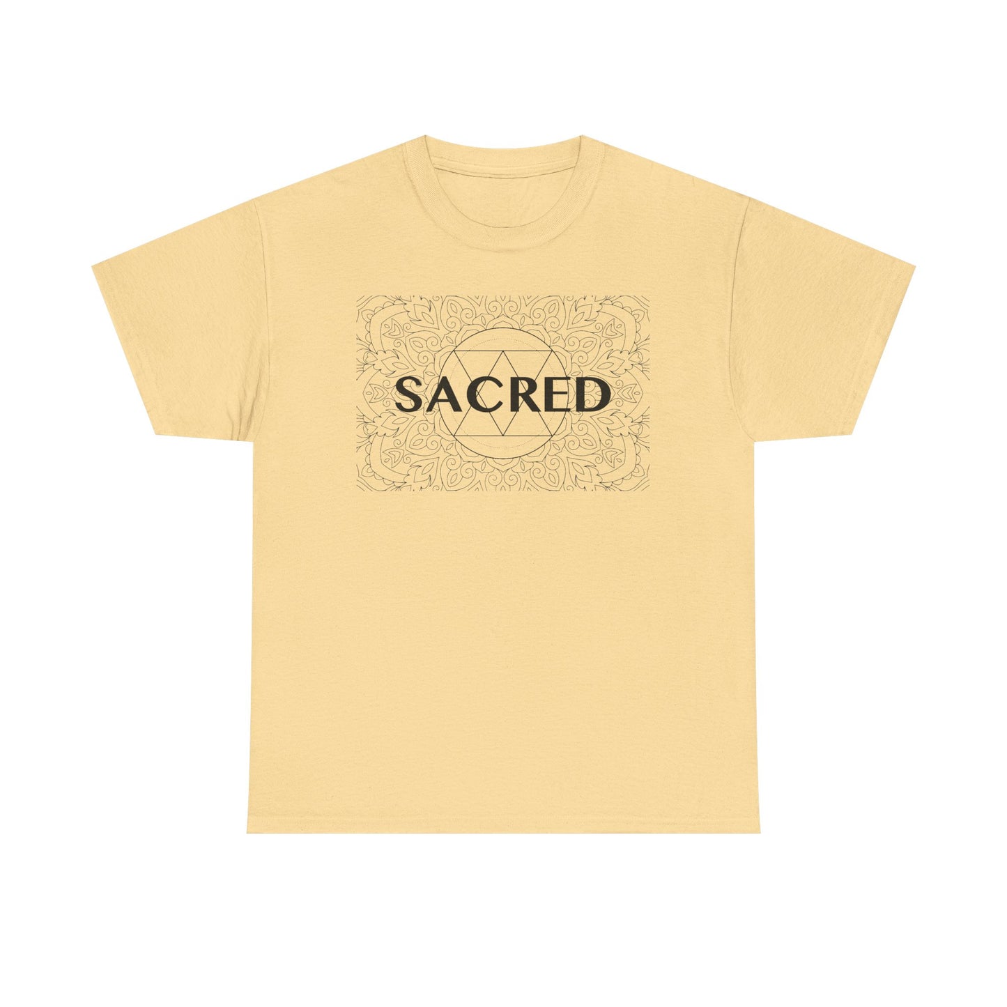 Sacred design Unisex Heavy Cotton Tee - Spiritual Graphic T-Shirt