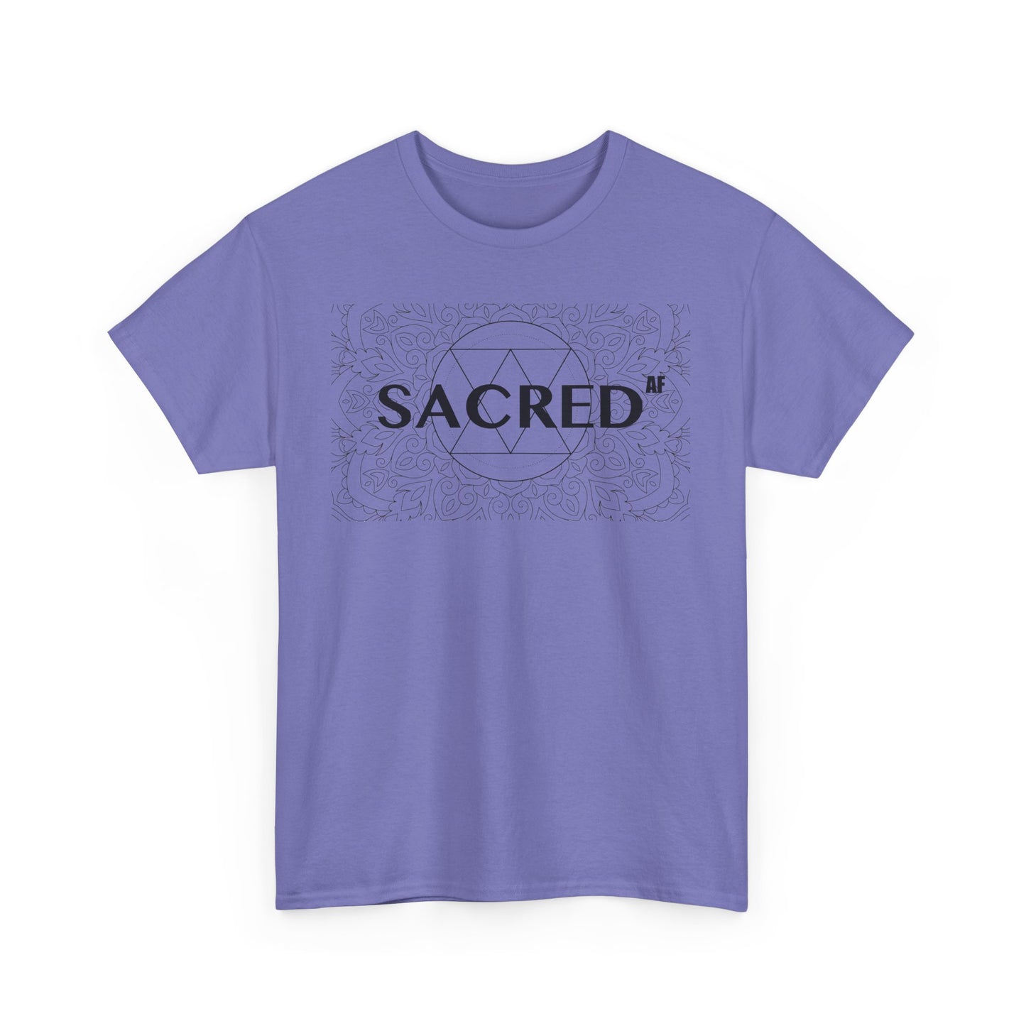 Sacred AF Unisex Heavy Cotton Tee - Spiritual Graphic T-Shirt