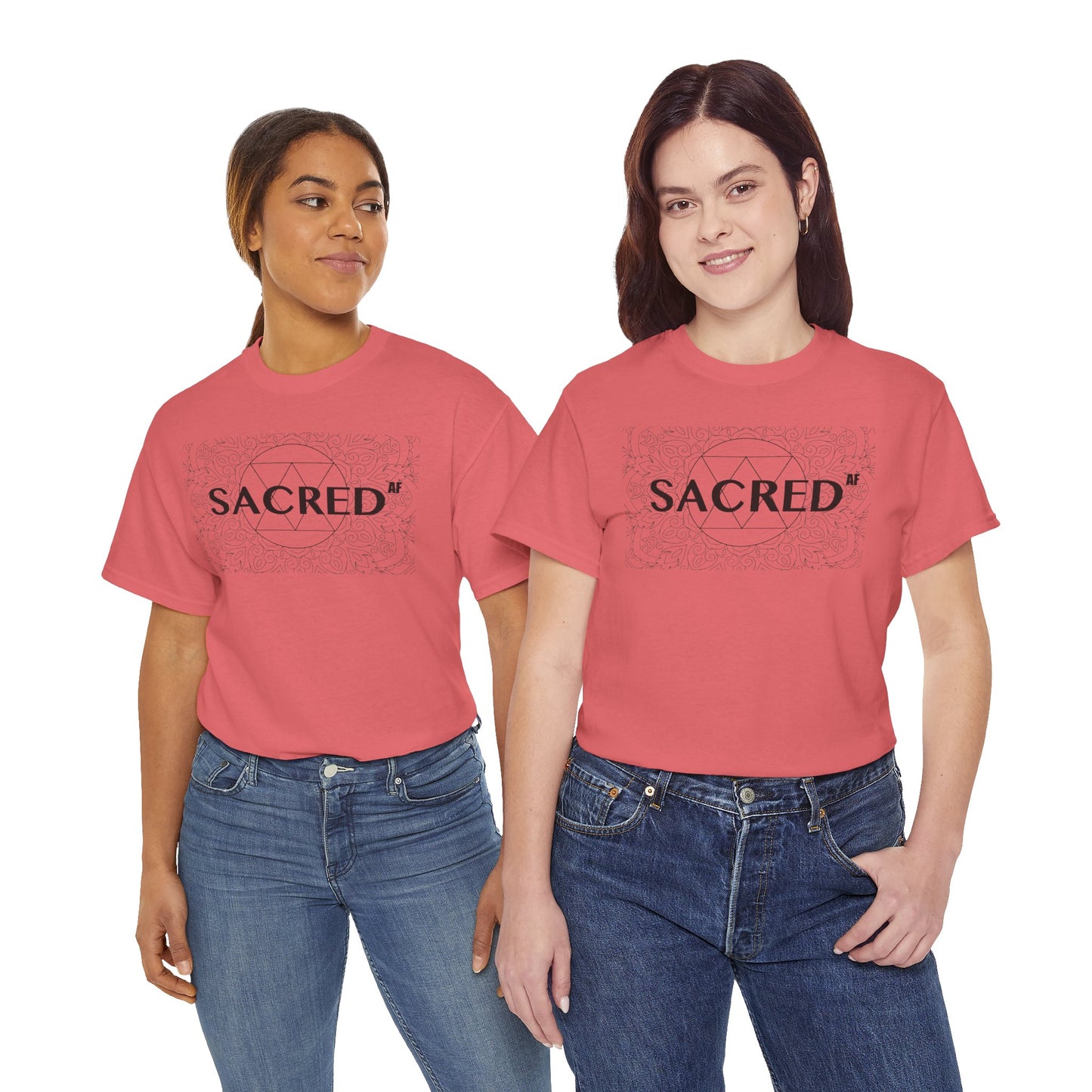 Sacred AF Unisex Heavy Cotton Tee - Spiritual Graphic T-Shirt