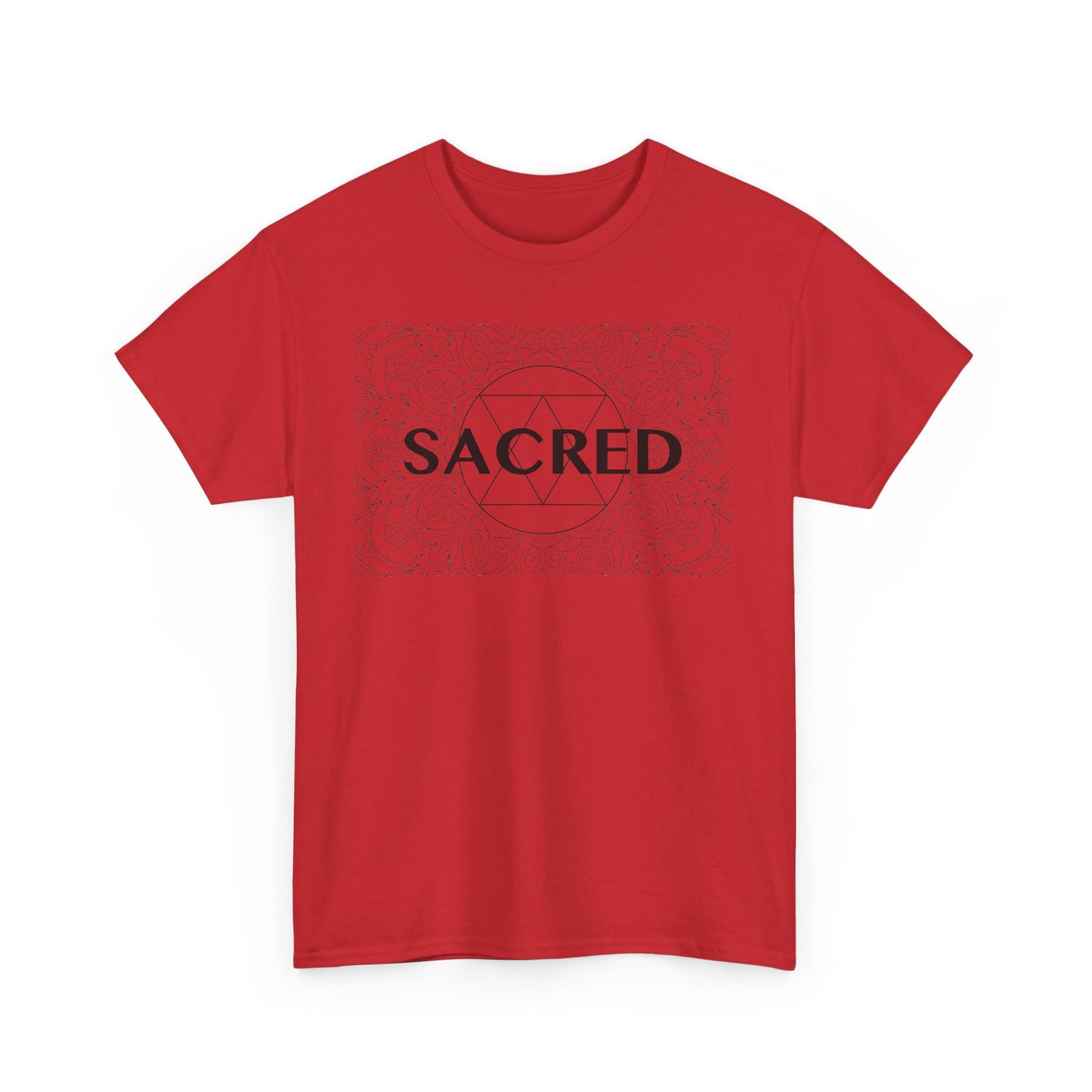 Sacred design Unisex Heavy Cotton Tee - Spiritual Graphic T-Shirt