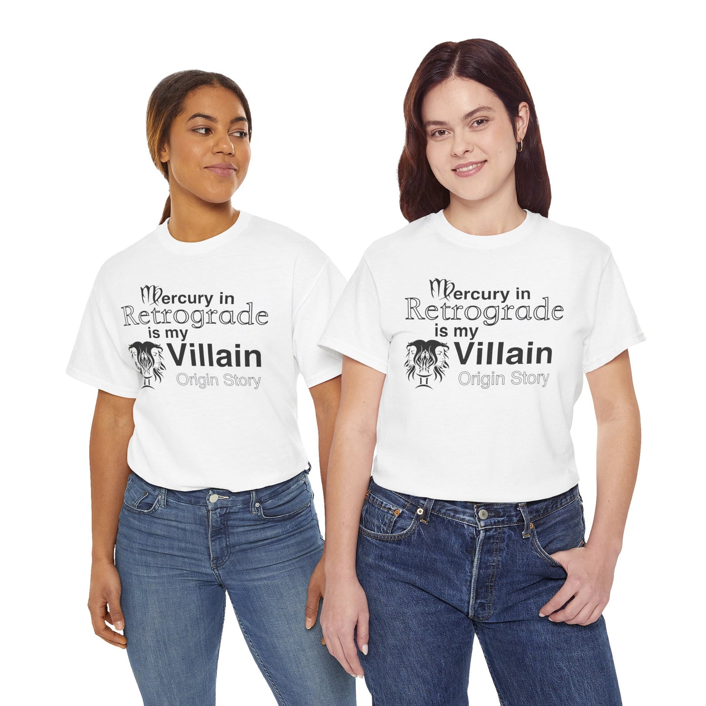 Mercury in Retrograde Unisex Heavy Cotton Tee - Astrological Villain T-Shirt