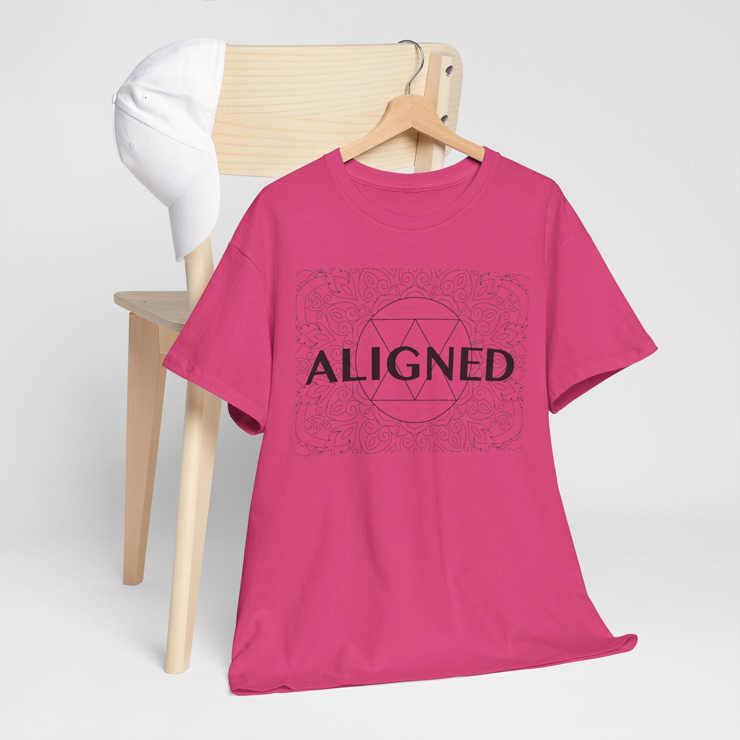 Aligned design Unisex Heavy Cotton Tee - Spiritual Graphic T-Shirt