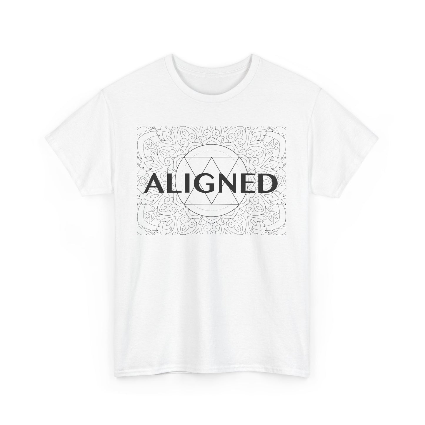 Aligned design Unisex Heavy Cotton Tee - Spiritual Graphic T-Shirt