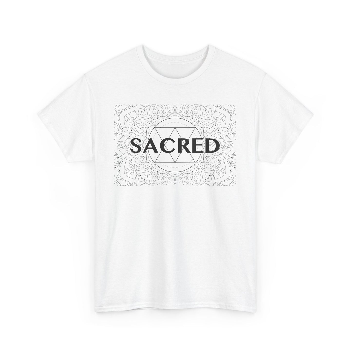 Sacred design Unisex Heavy Cotton Tee - Spiritual Graphic T-Shirt