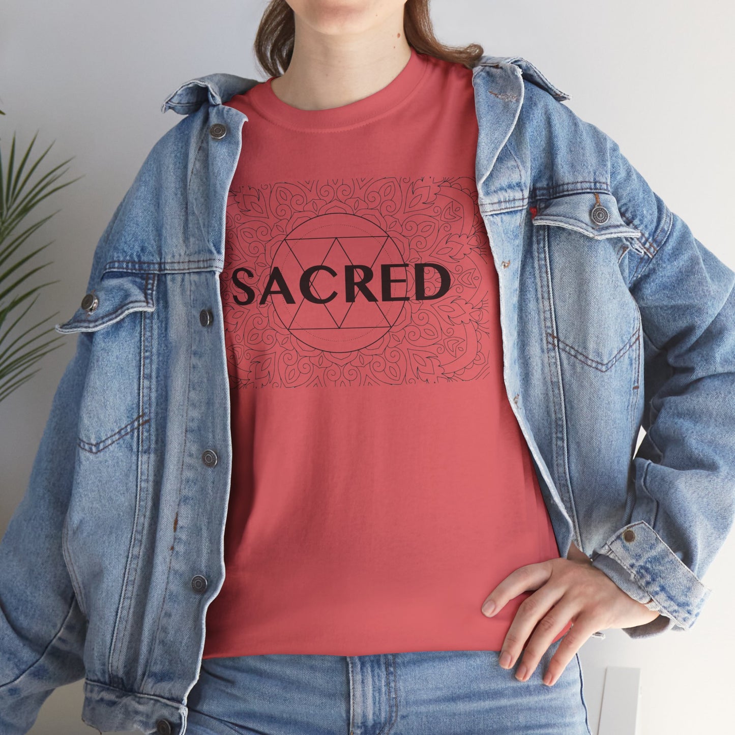 Sacred design Unisex Heavy Cotton Tee - Spiritual Graphic T-Shirt