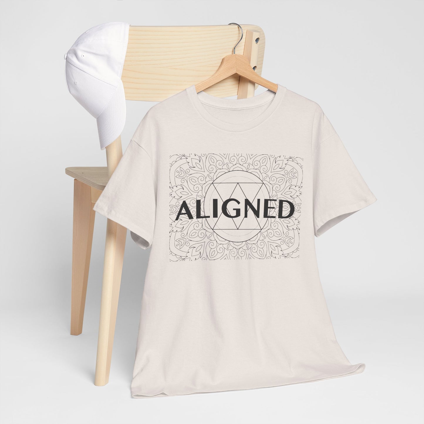 Aligned design Unisex Heavy Cotton Tee - Spiritual Graphic T-Shirt
