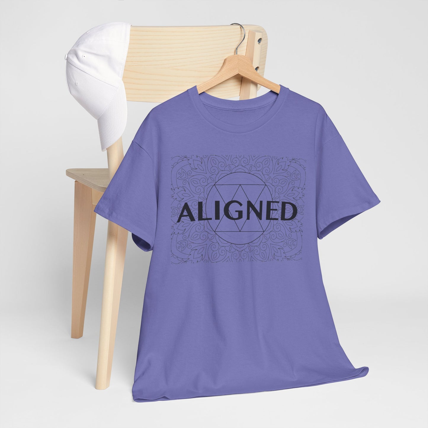 Aligned design Unisex Heavy Cotton Tee - Spiritual Graphic T-Shirt