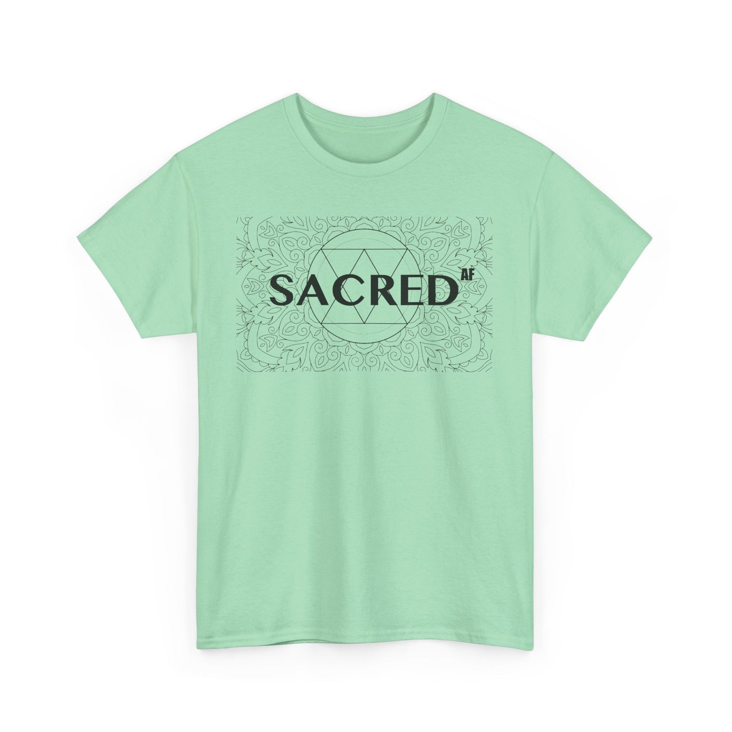 Sacred AF Unisex Heavy Cotton Tee - Spiritual Graphic T-Shirt