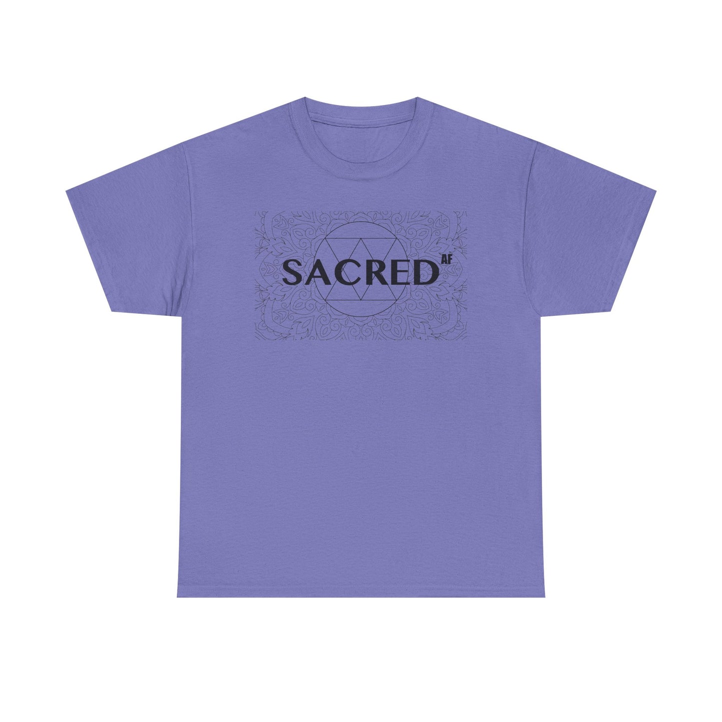 Sacred AF Unisex Heavy Cotton Tee - Spiritual Graphic T-Shirt