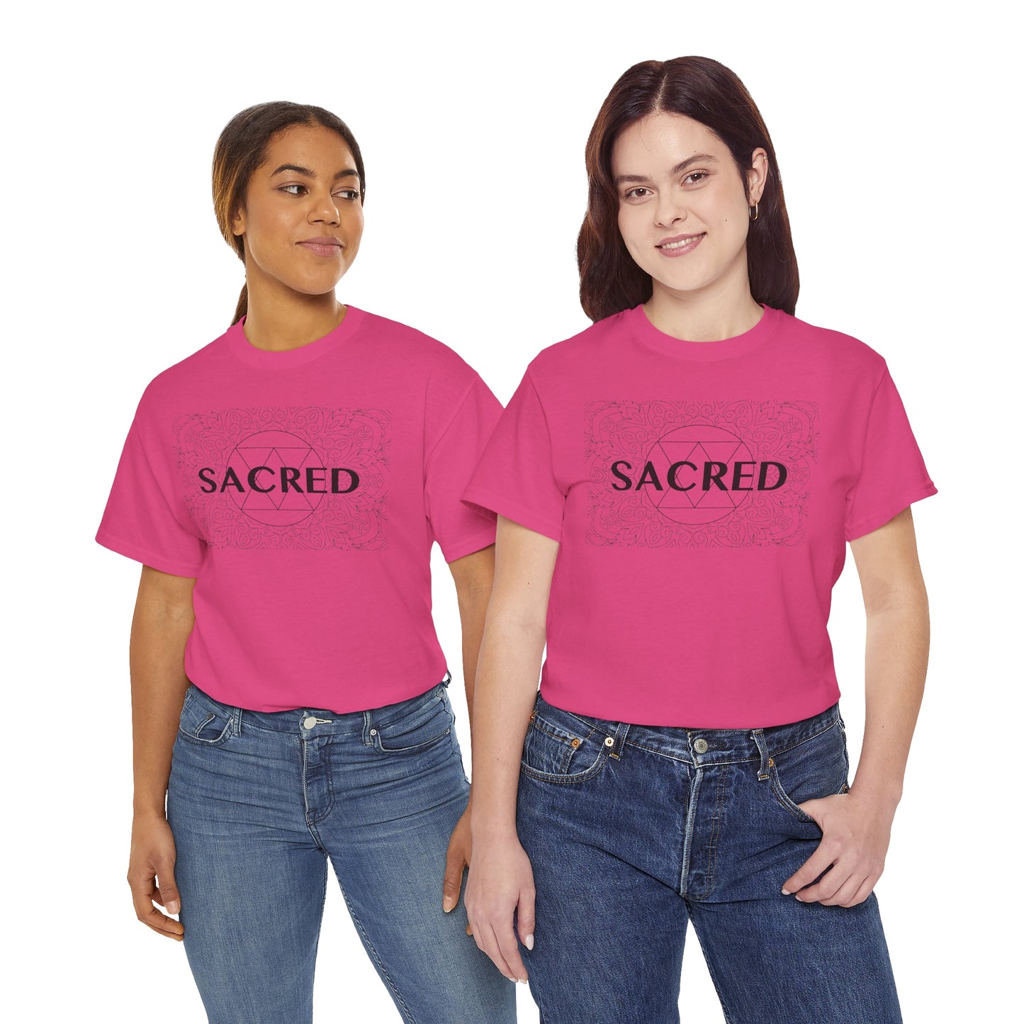 Sacred design Unisex Heavy Cotton Tee - Spiritual Graphic T-Shirt
