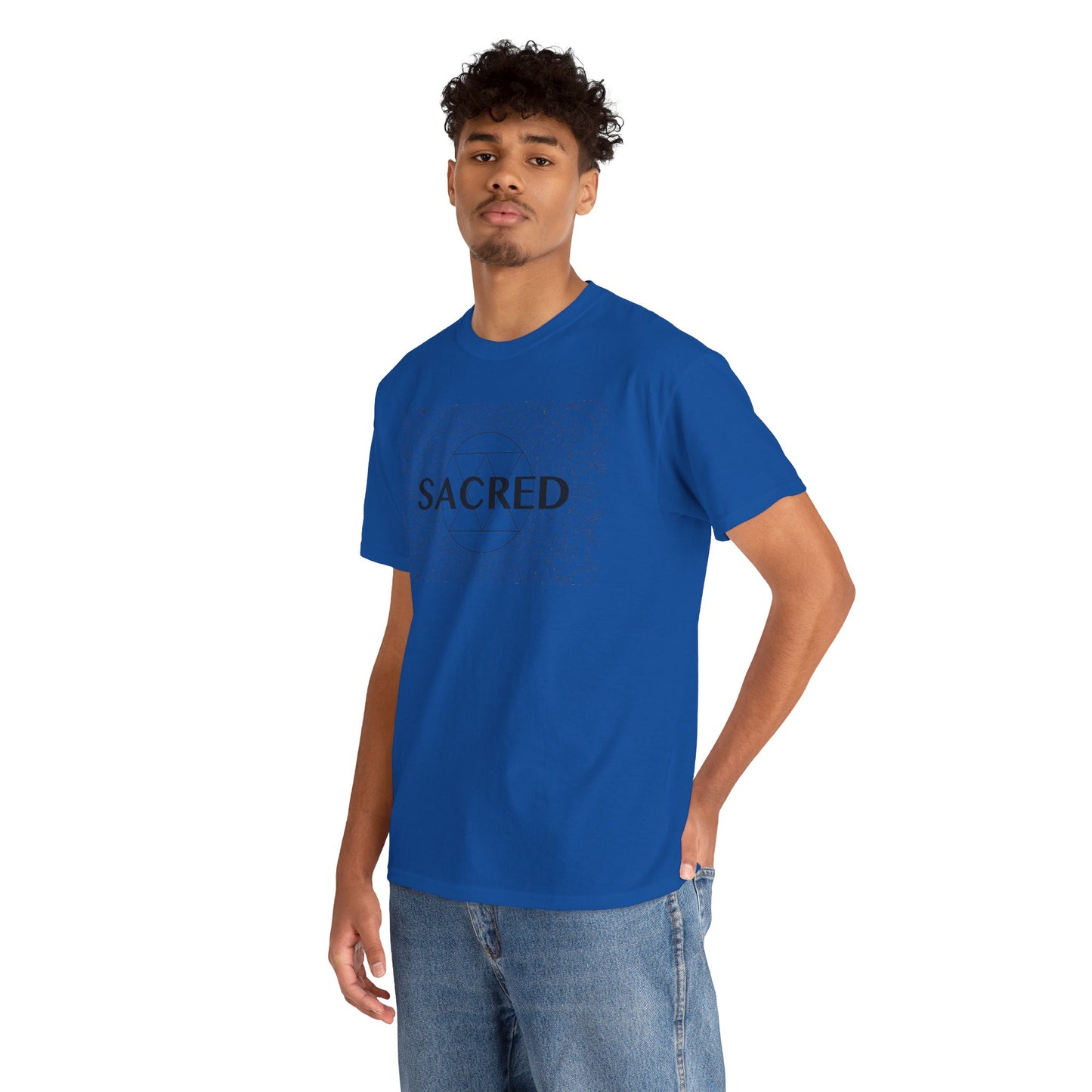Sacred design Unisex Heavy Cotton Tee - Spiritual Graphic T-Shirt