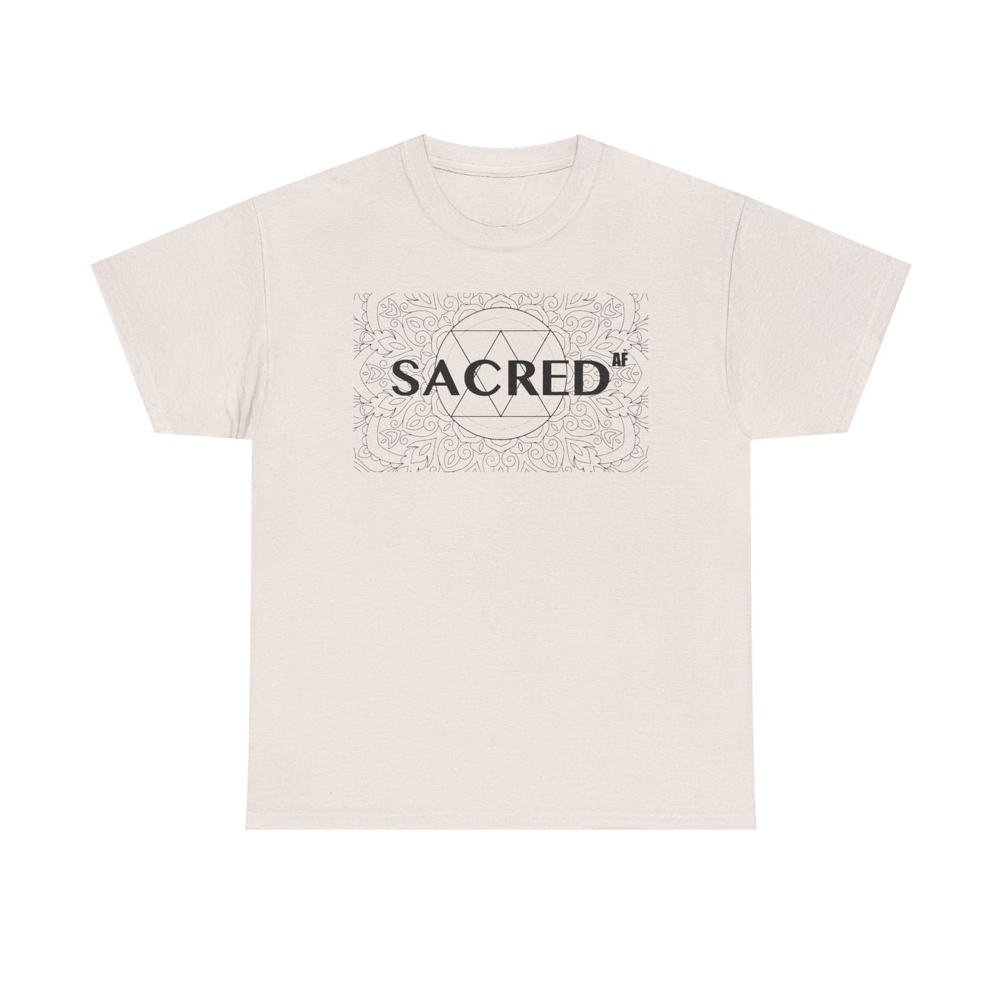 Sacred AF Unisex Heavy Cotton Tee - Spiritual Graphic T-Shirt