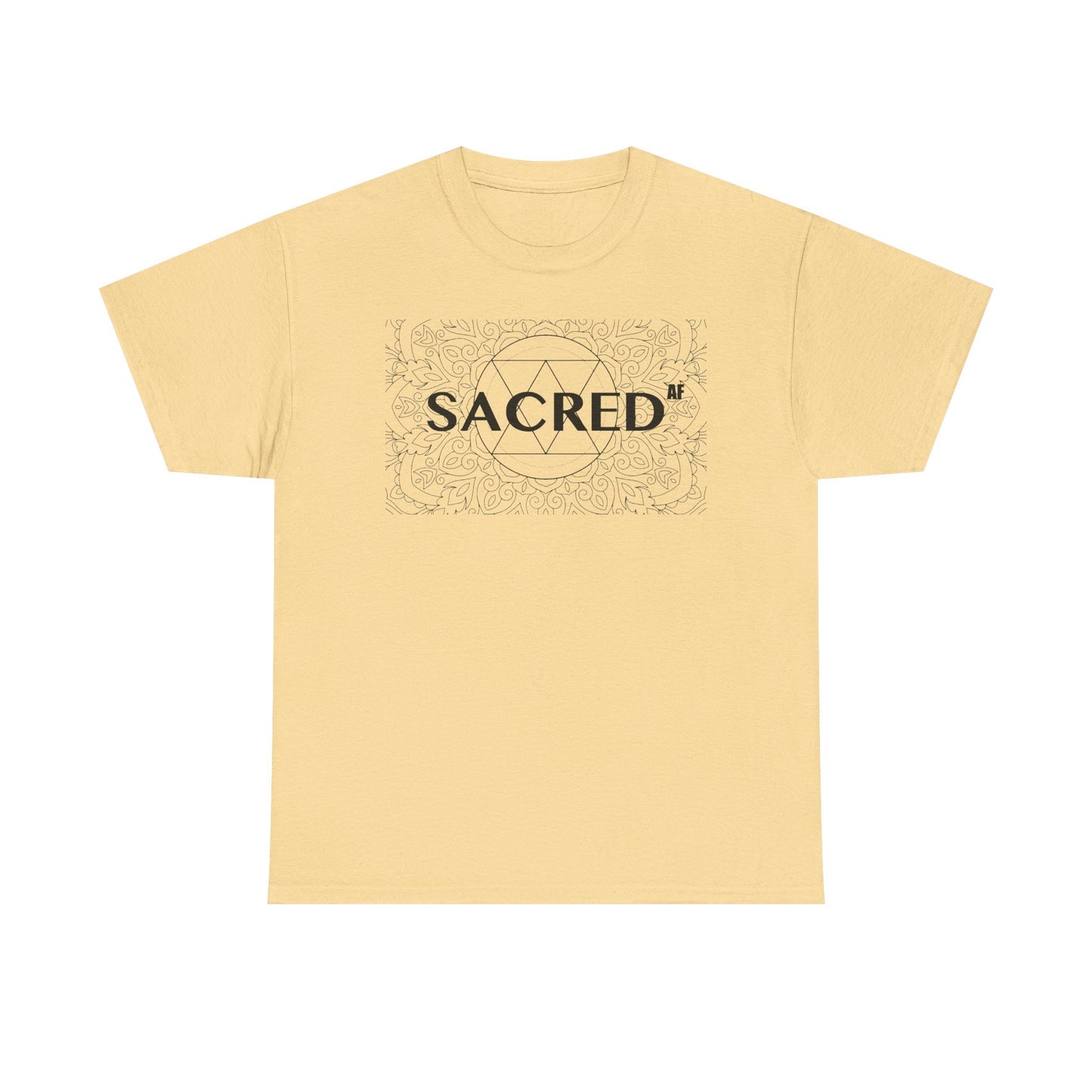 Sacred AF Unisex Heavy Cotton Tee - Spiritual Graphic T-Shirt
