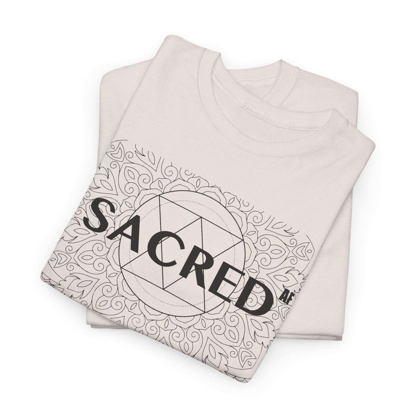 Sacred AF Unisex Heavy Cotton Tee - Spiritual Graphic T-Shirt