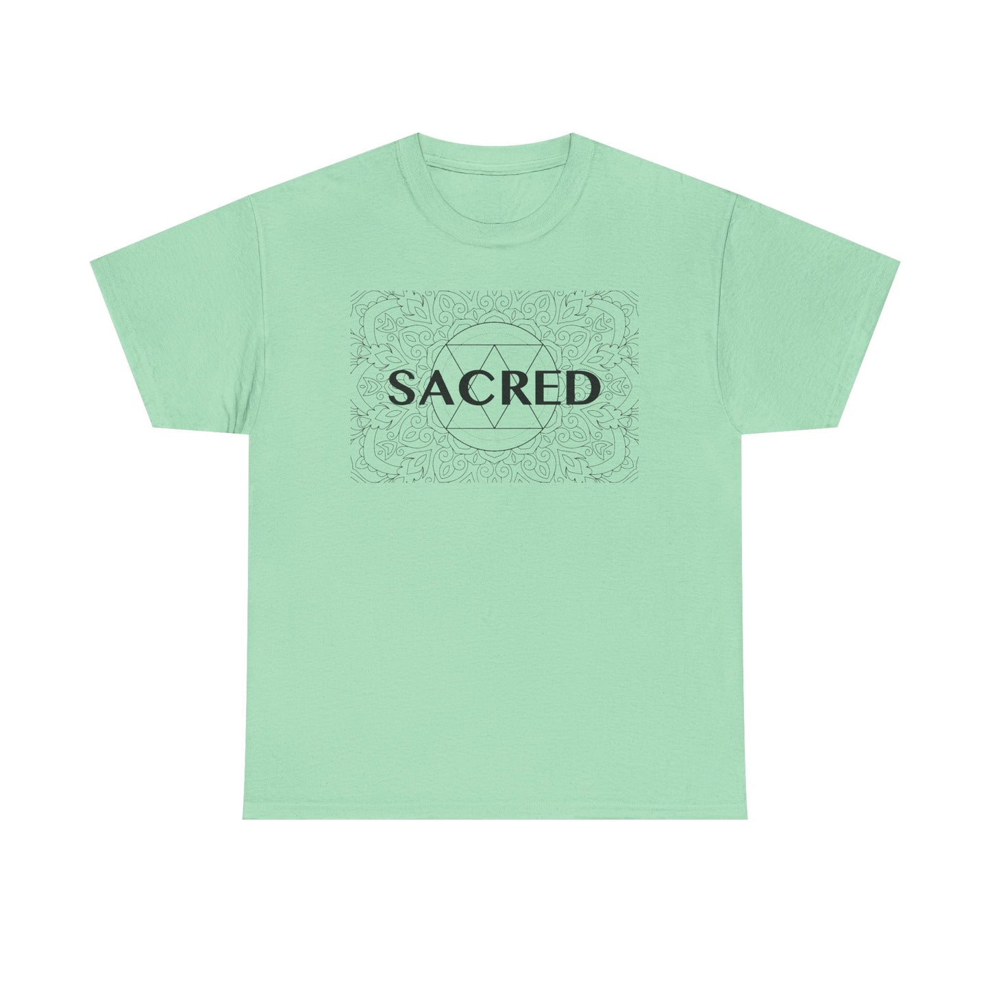 Sacred design Unisex Heavy Cotton Tee - Spiritual Graphic T-Shirt
