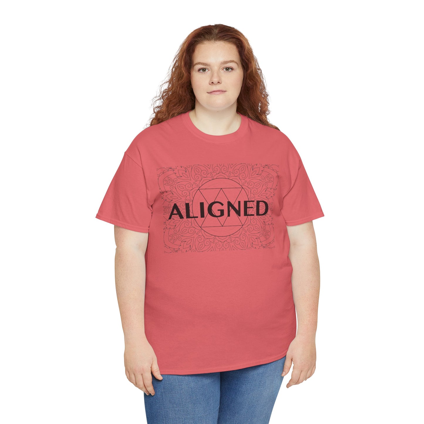 Aligned design Unisex Heavy Cotton Tee - Spiritual Graphic T-Shirt