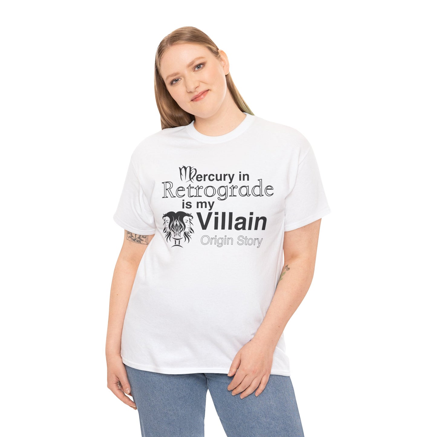 Mercury in Retrograde Unisex Heavy Cotton Tee - Astrological Villain T-Shirt
