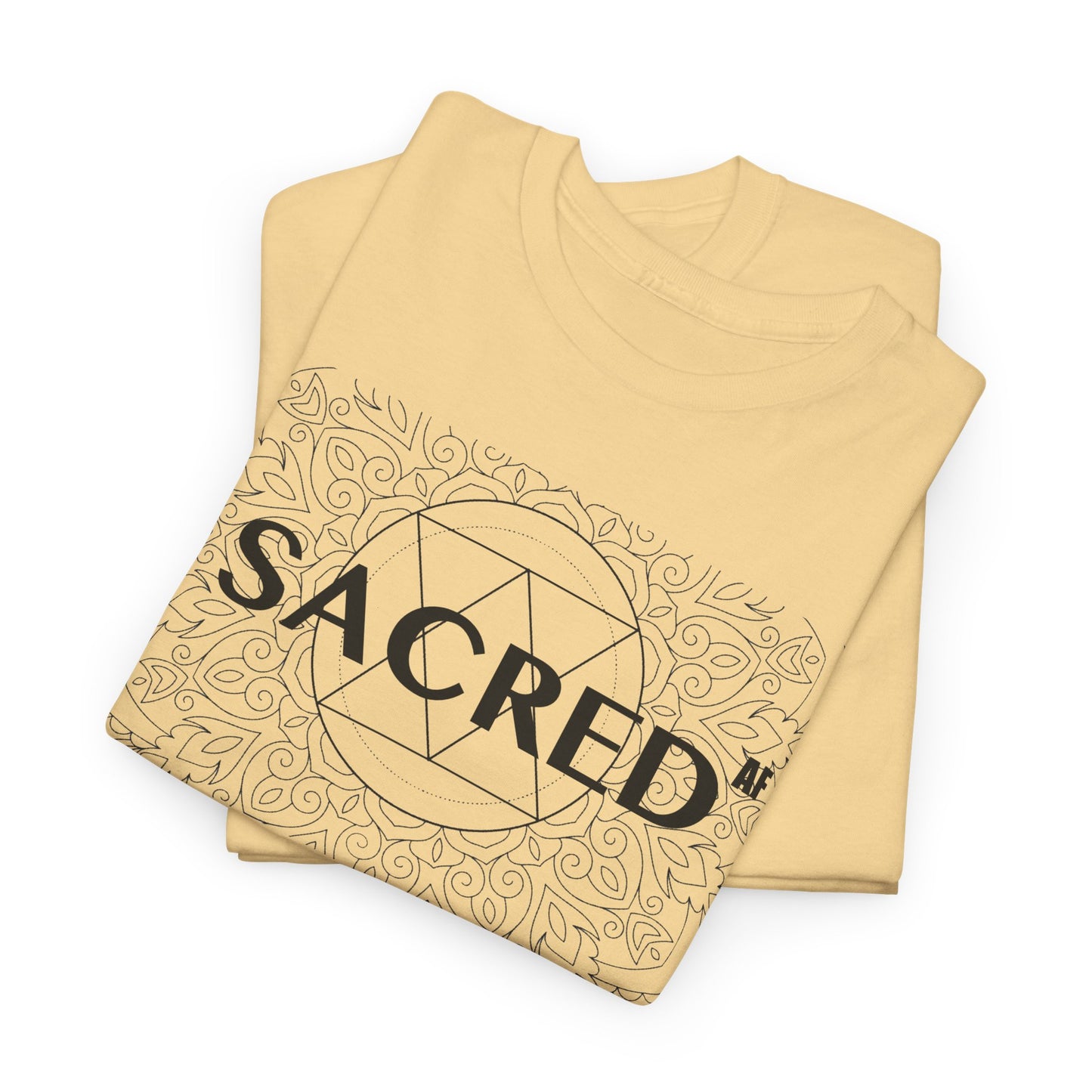 Sacred AF Unisex Heavy Cotton Tee - Spiritual Graphic T-Shirt