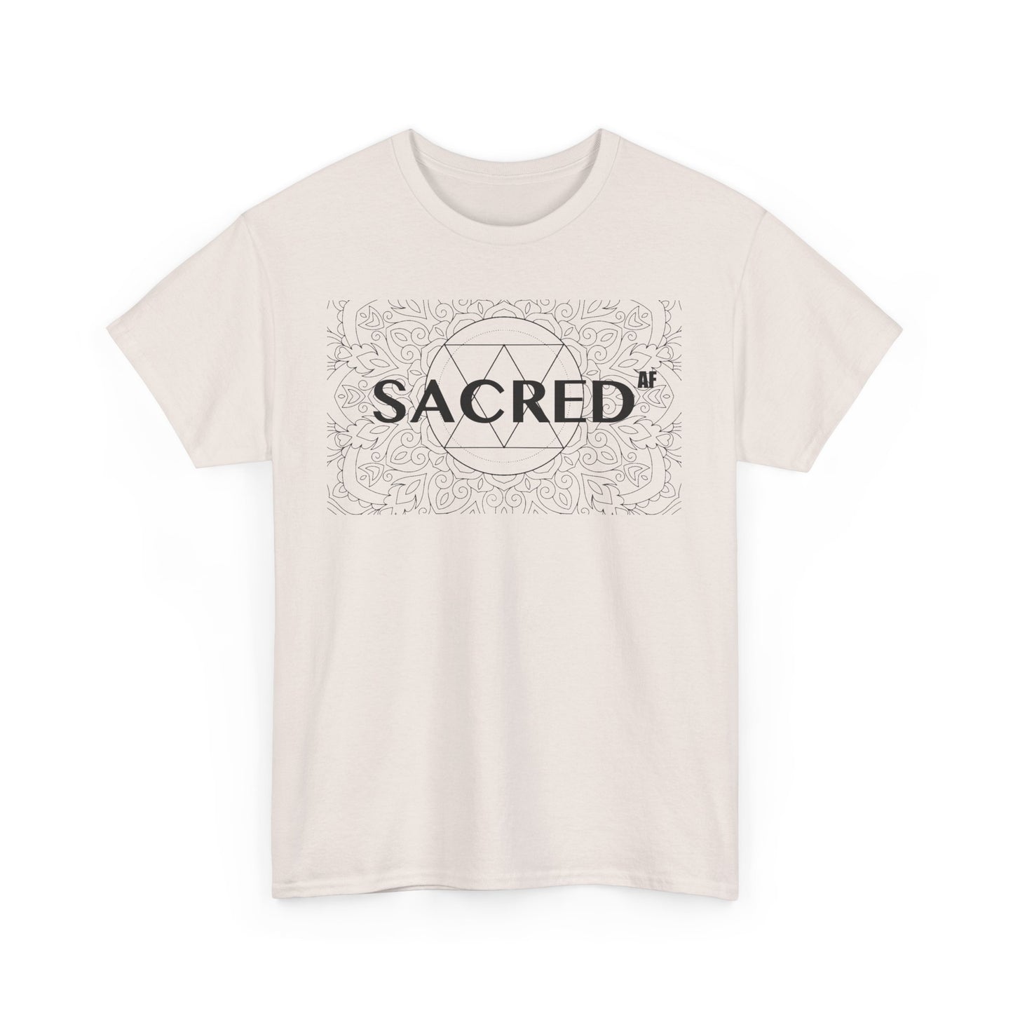 Sacred AF Unisex Heavy Cotton Tee - Spiritual Graphic T-Shirt