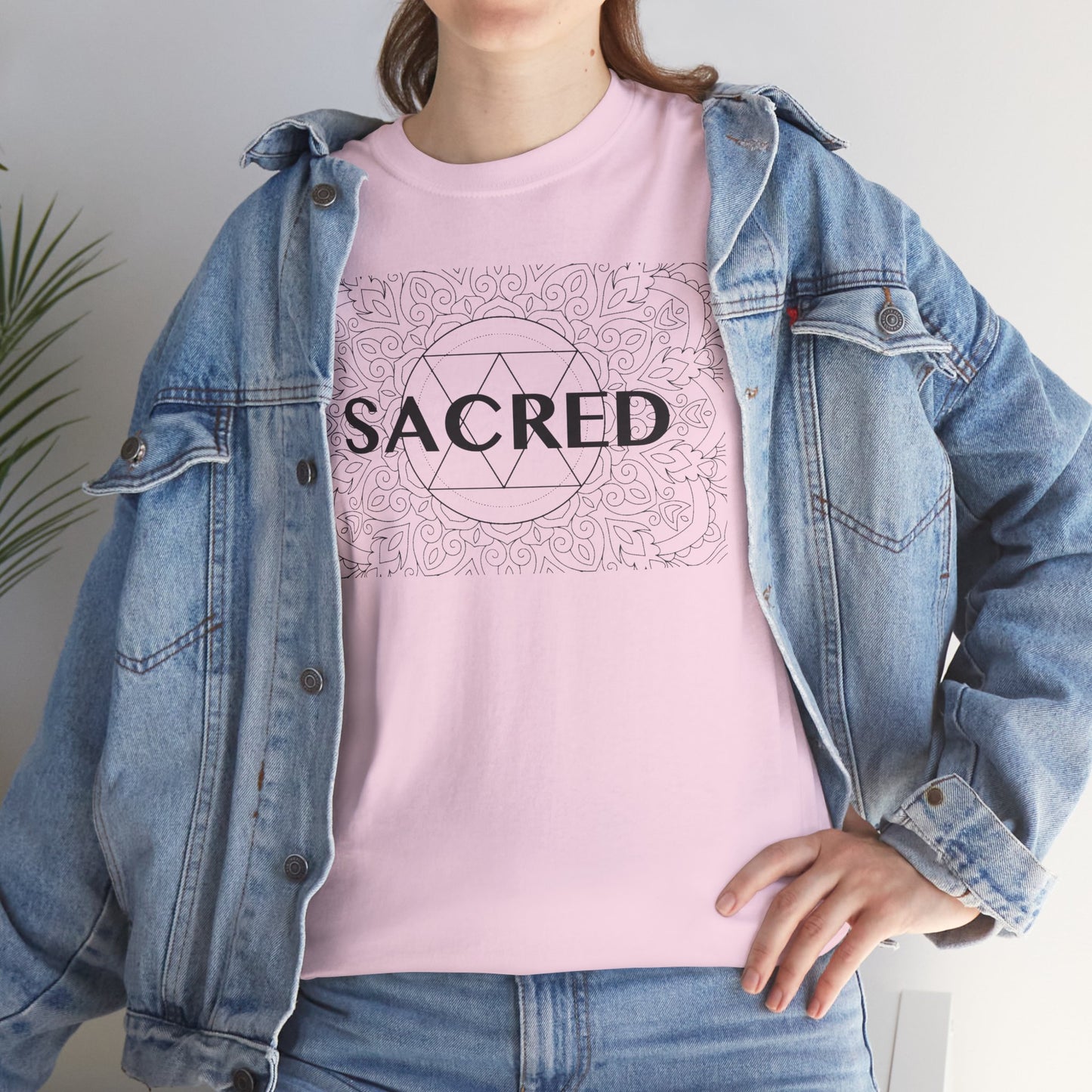 Sacred design Unisex Heavy Cotton Tee - Spiritual Graphic T-Shirt