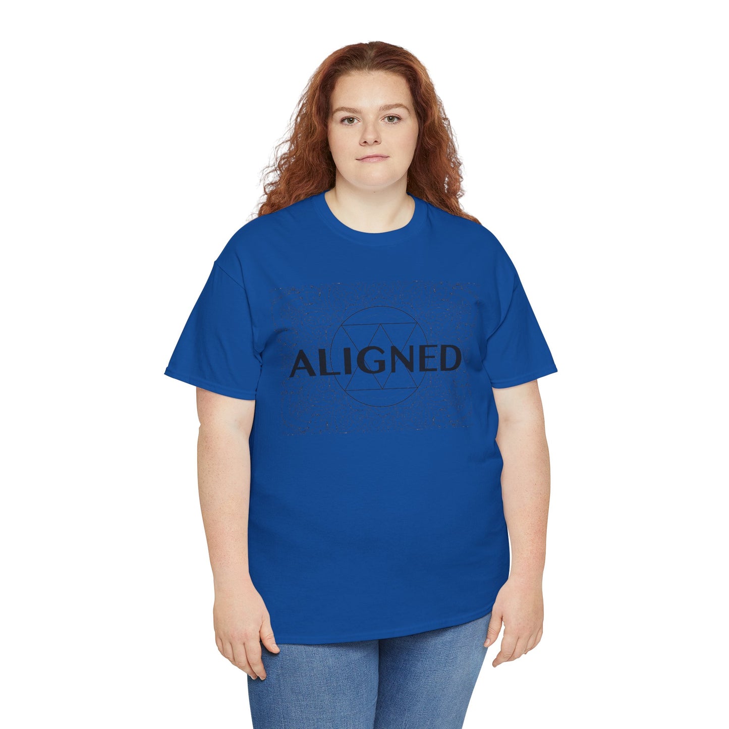 Aligned design Unisex Heavy Cotton Tee - Spiritual Graphic T-Shirt