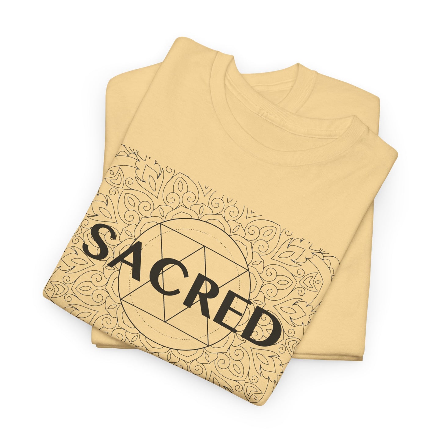 Sacred design Unisex Heavy Cotton Tee - Spiritual Graphic T-Shirt