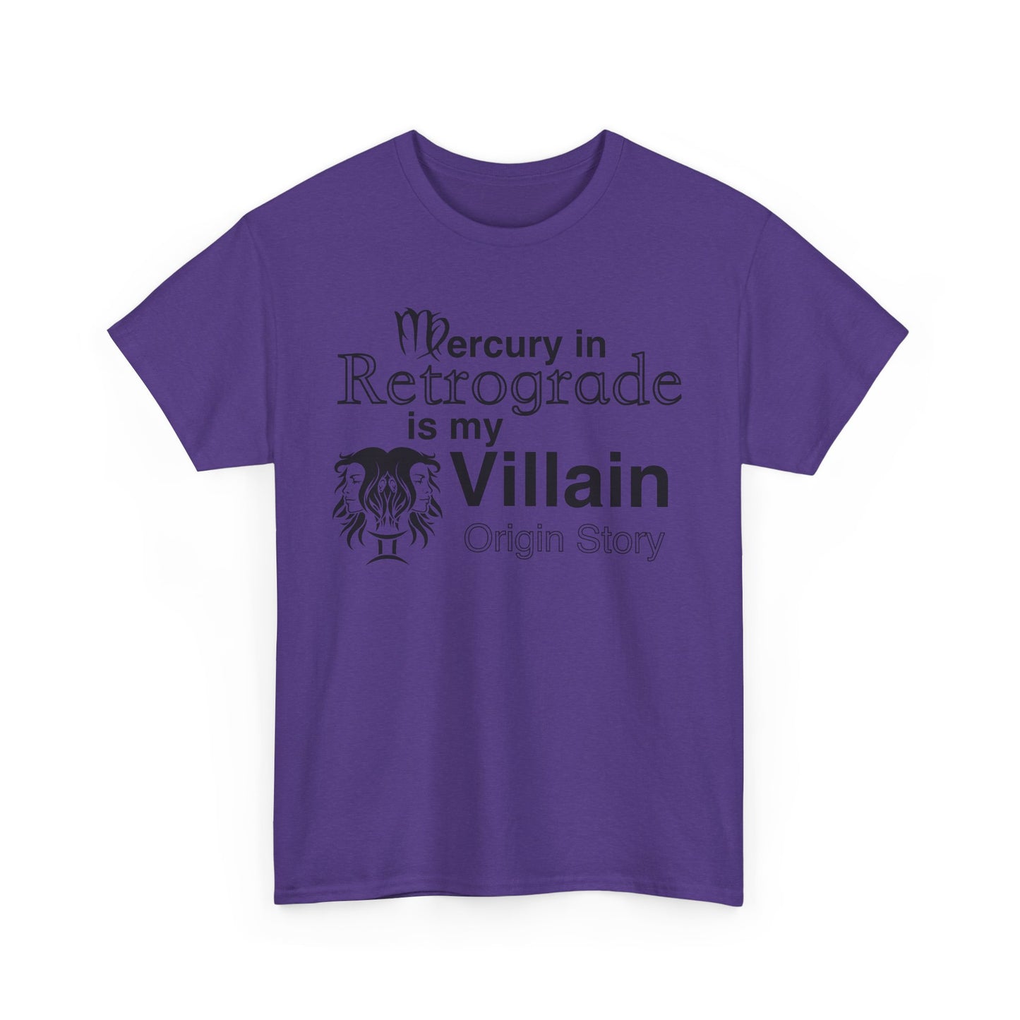 Mercury in Retrograde Unisex Heavy Cotton Tee - Astrological Villain T-Shirt