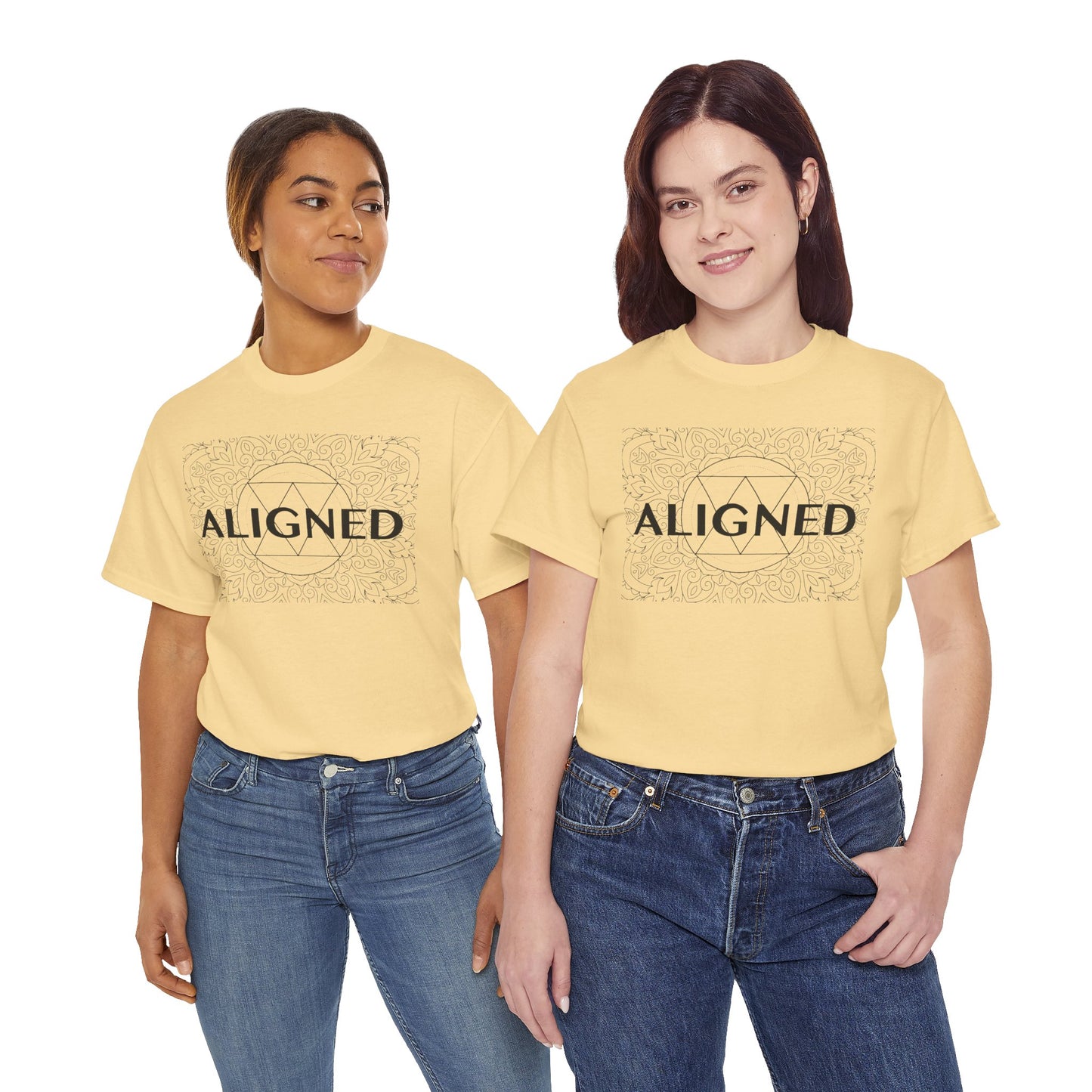 Aligned design Unisex Heavy Cotton Tee - Spiritual Graphic T-Shirt