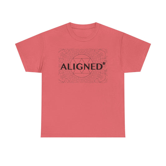 Aligned AF Unisex Heavy Cotton Tee - Spiritual Graphic T-Shirt