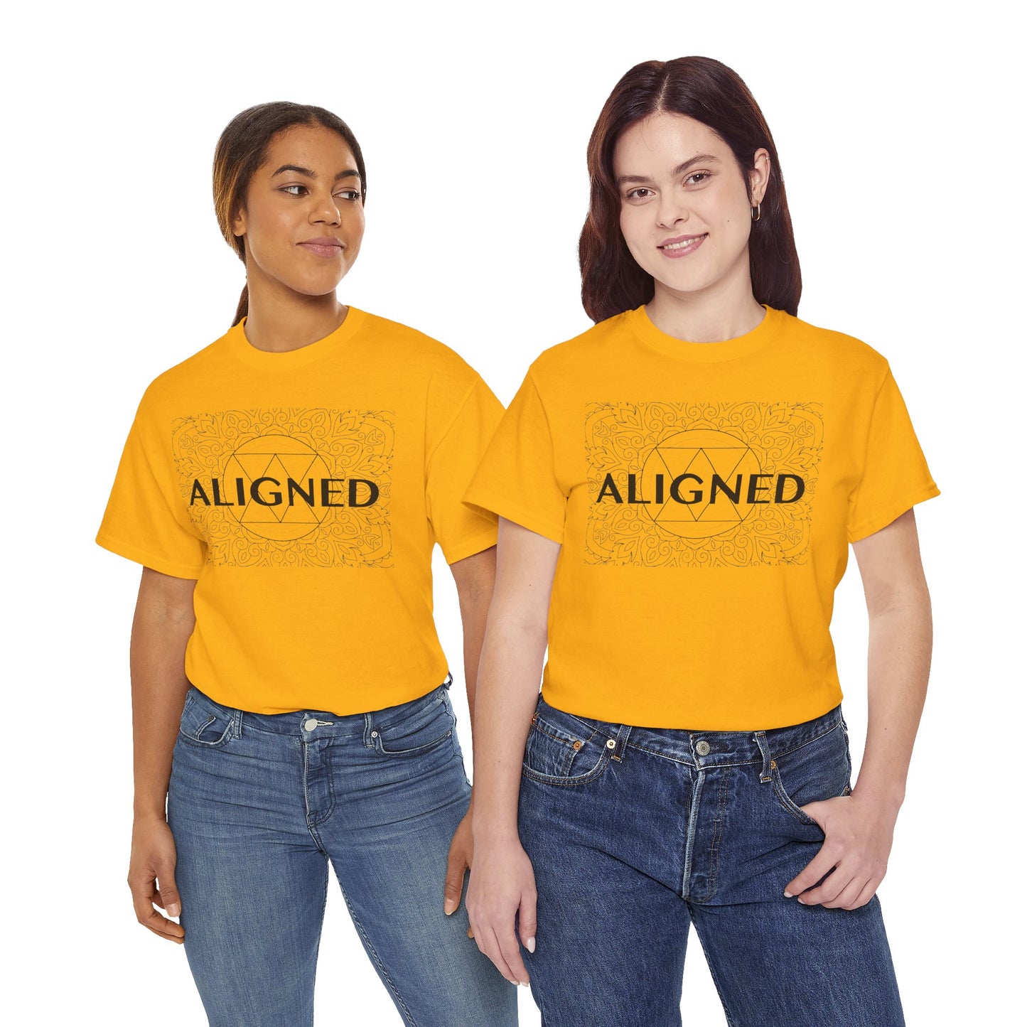 Aligned design Unisex Heavy Cotton Tee - Spiritual Graphic T-Shirt