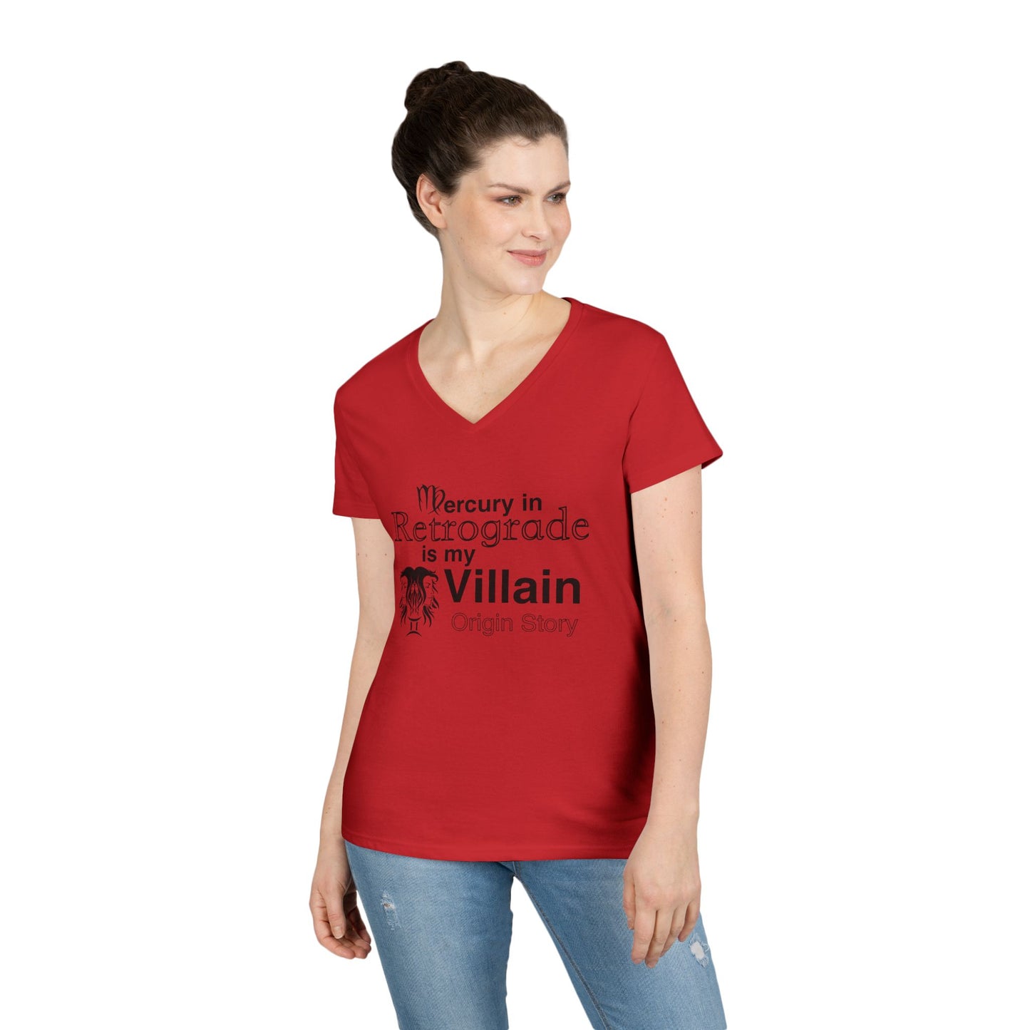 Mercury Retrograde Villain V-Neck T-Shirt for Astrology Lovers