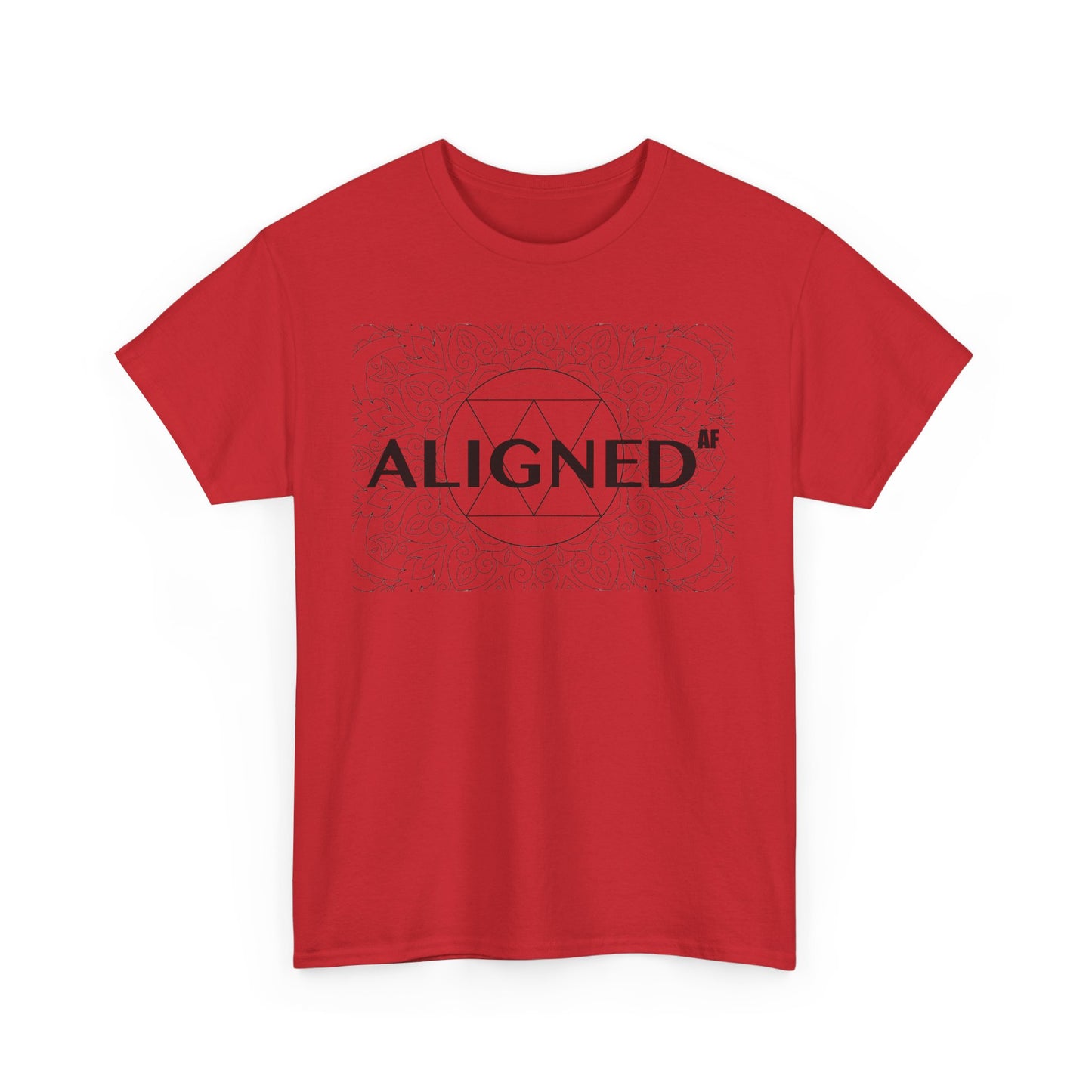 Aligned AF Unisex Heavy Cotton Tee - Spiritual Graphic T-Shirt