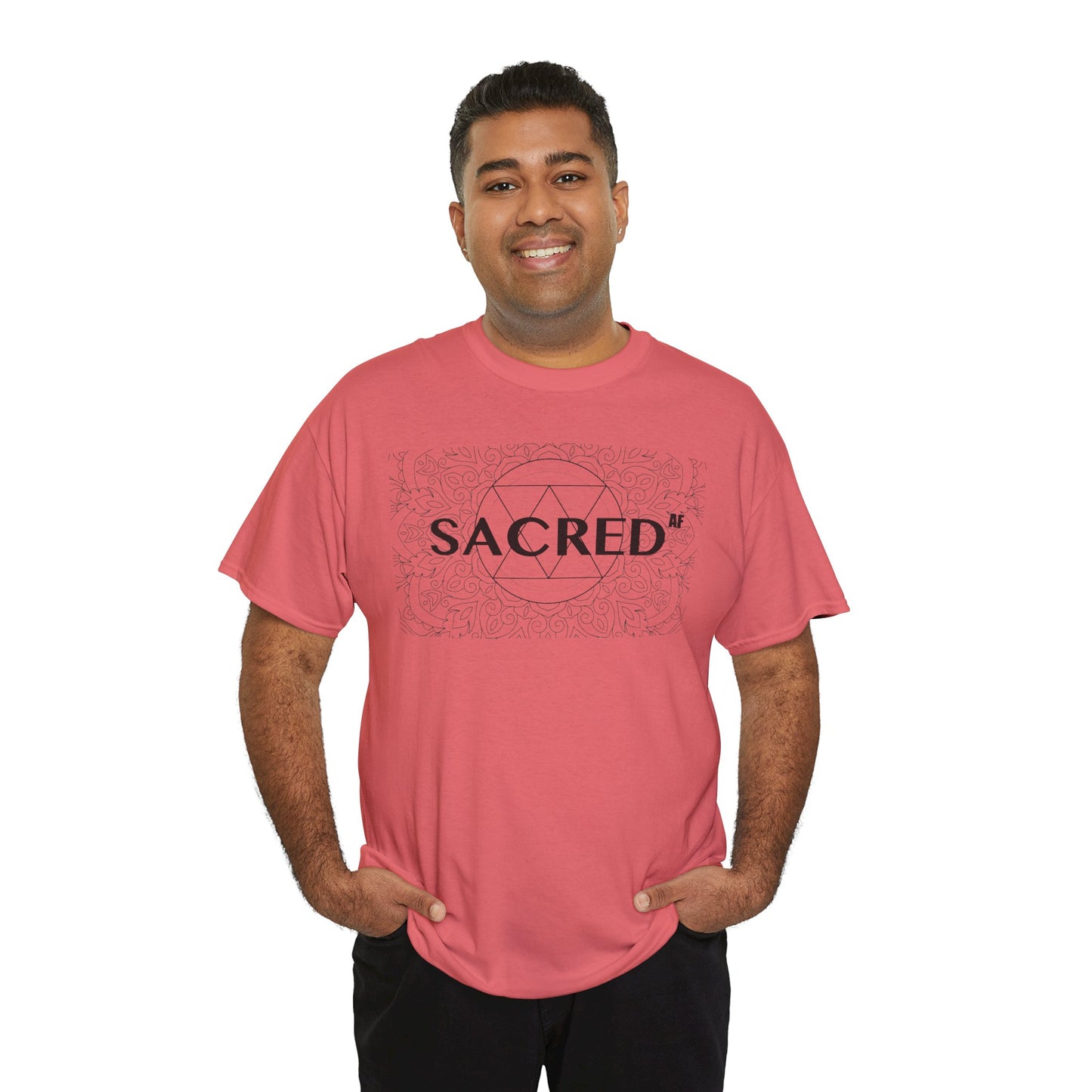 Sacred AF Unisex Heavy Cotton Tee - Spiritual Graphic T-Shirt
