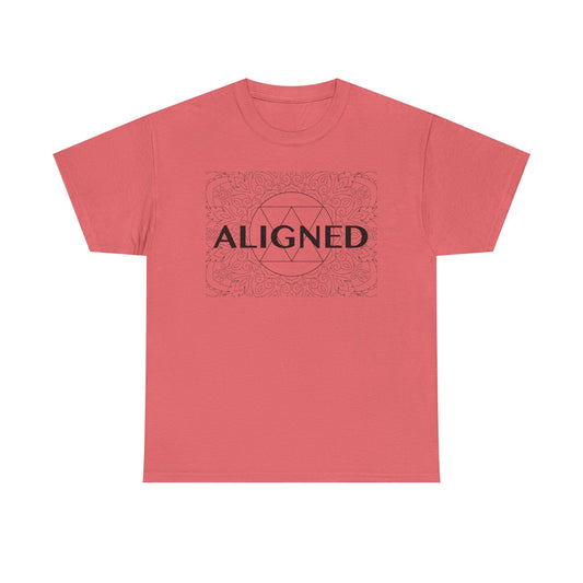 Aligned design Unisex Heavy Cotton Tee - Spiritual Graphic T-Shirt