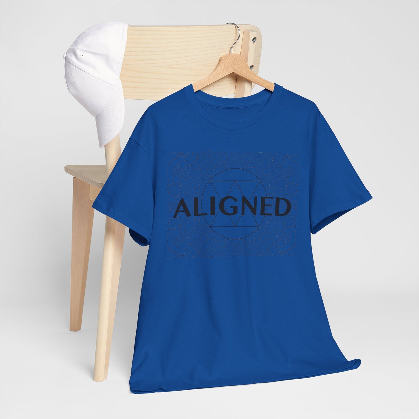 Aligned design Unisex Heavy Cotton Tee - Spiritual Graphic T-Shirt