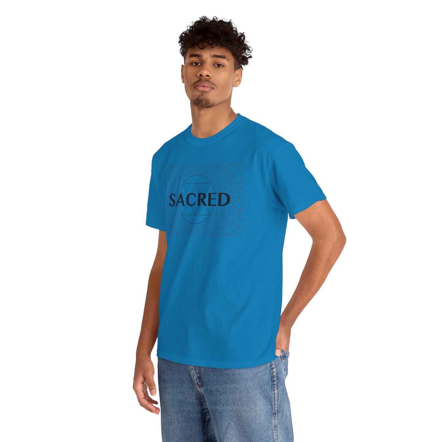 Sacred design Unisex Heavy Cotton Tee - Spiritual Graphic T-Shirt