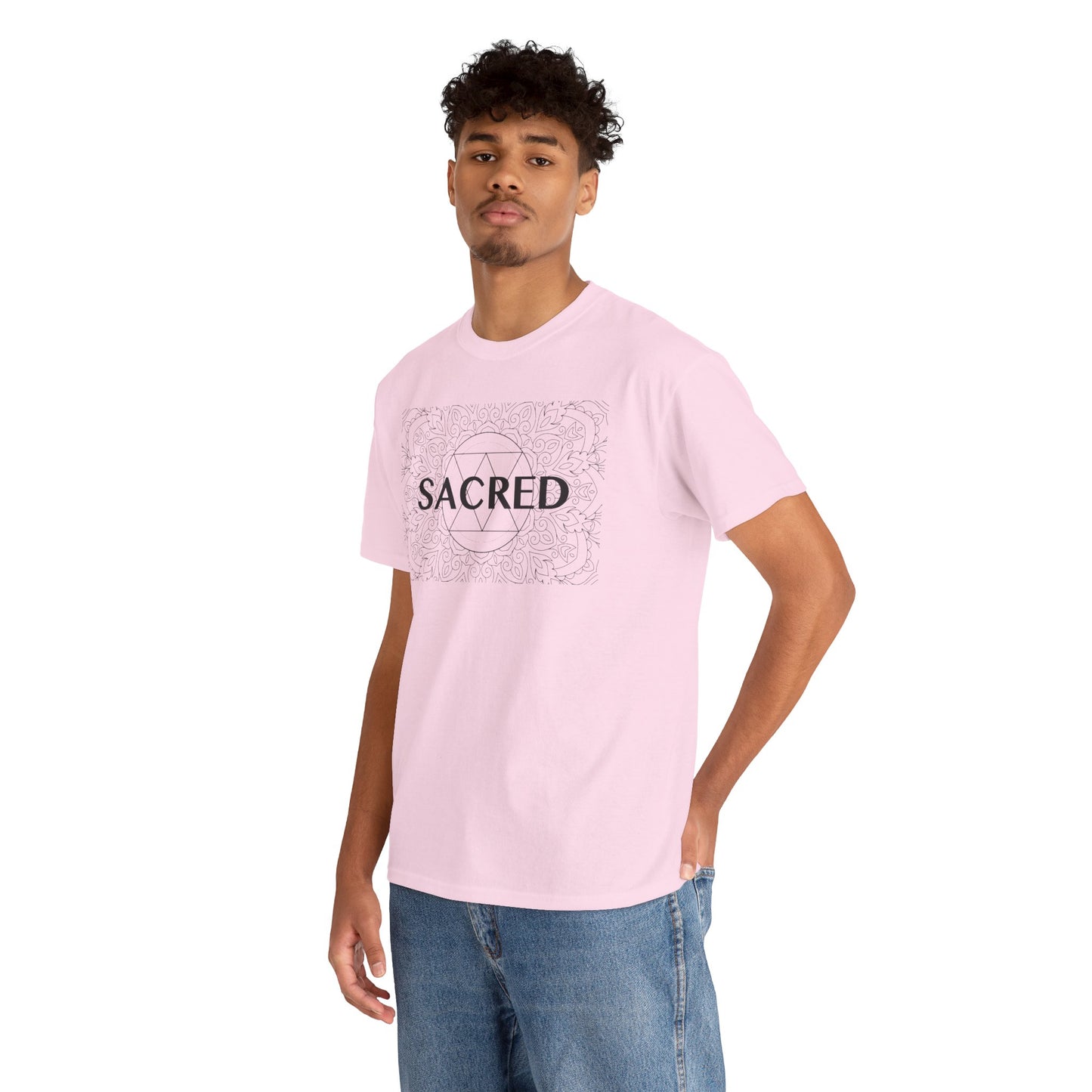 Sacred design Unisex Heavy Cotton Tee - Spiritual Graphic T-Shirt
