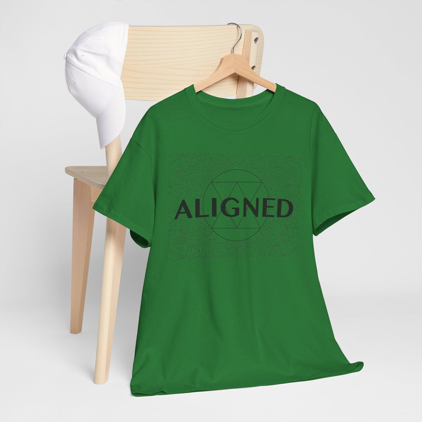 Aligned design Unisex Heavy Cotton Tee - Spiritual Graphic T-Shirt