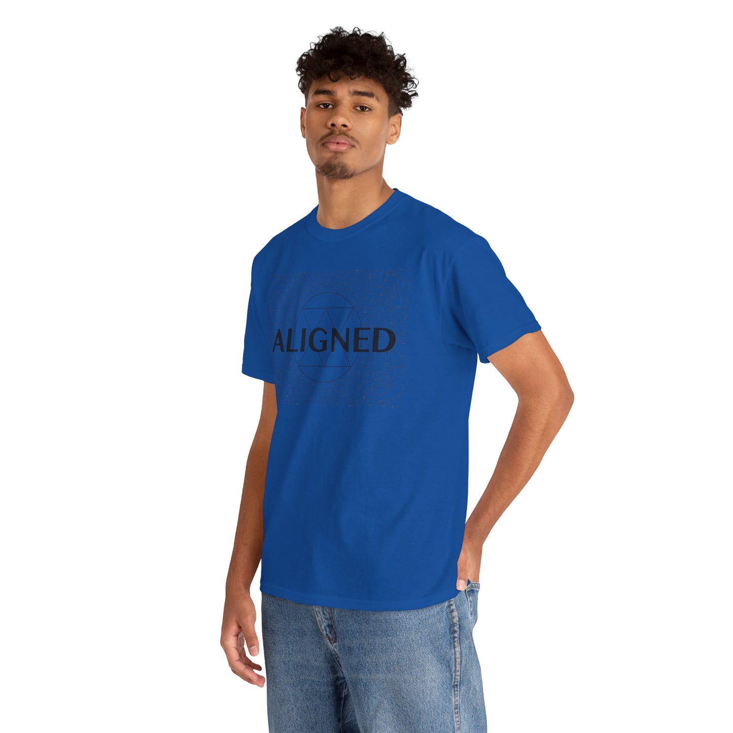 Aligned design Unisex Heavy Cotton Tee - Spiritual Graphic T-Shirt