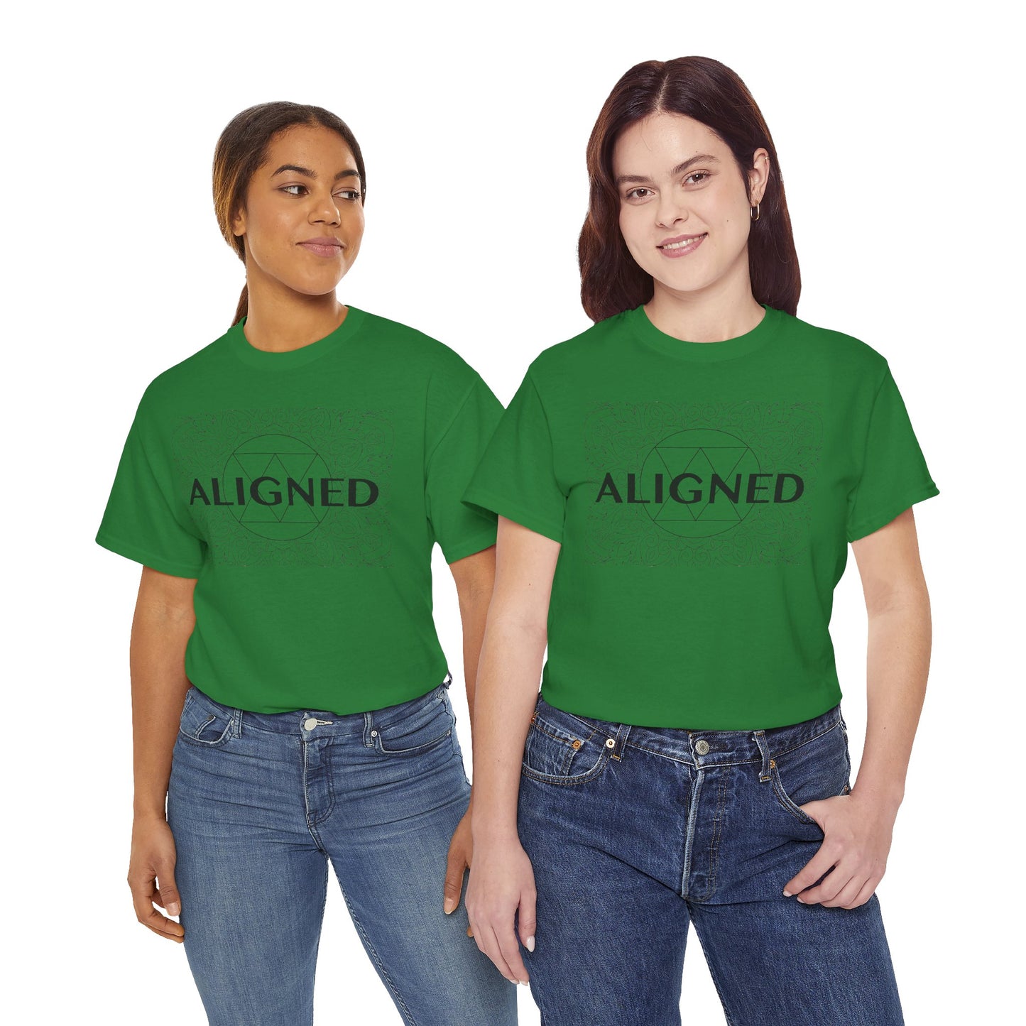 Aligned design Unisex Heavy Cotton Tee - Spiritual Graphic T-Shirt