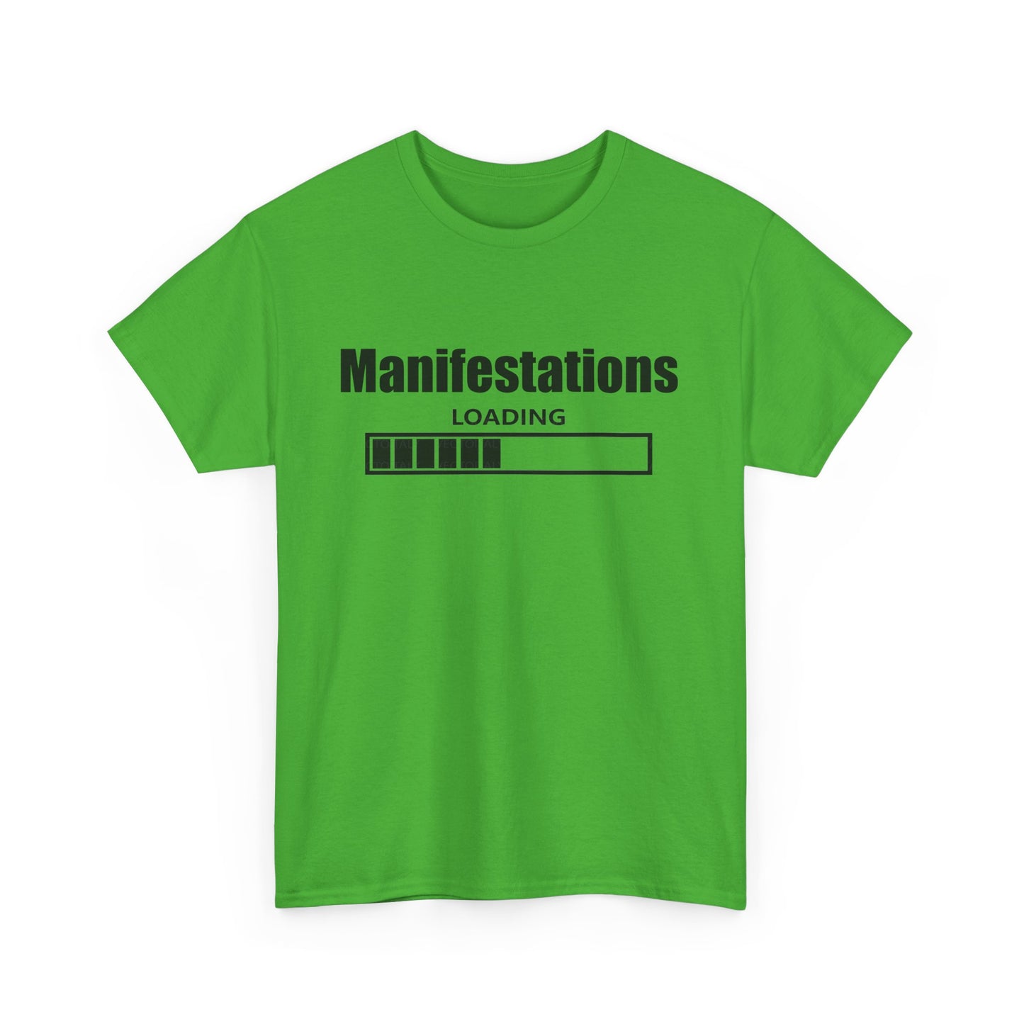 Manifestations Loading Unisex Heavy Cotton Tee - Positive Vibes T-Shirt for Self-Improvement