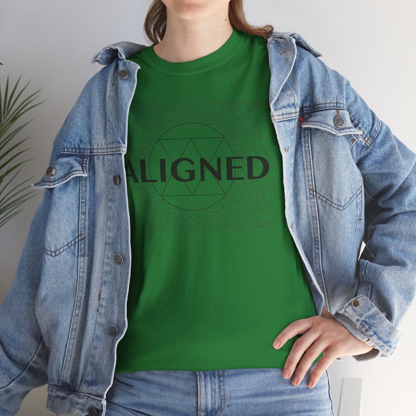 Aligned design Unisex Heavy Cotton Tee - Spiritual Graphic T-Shirt