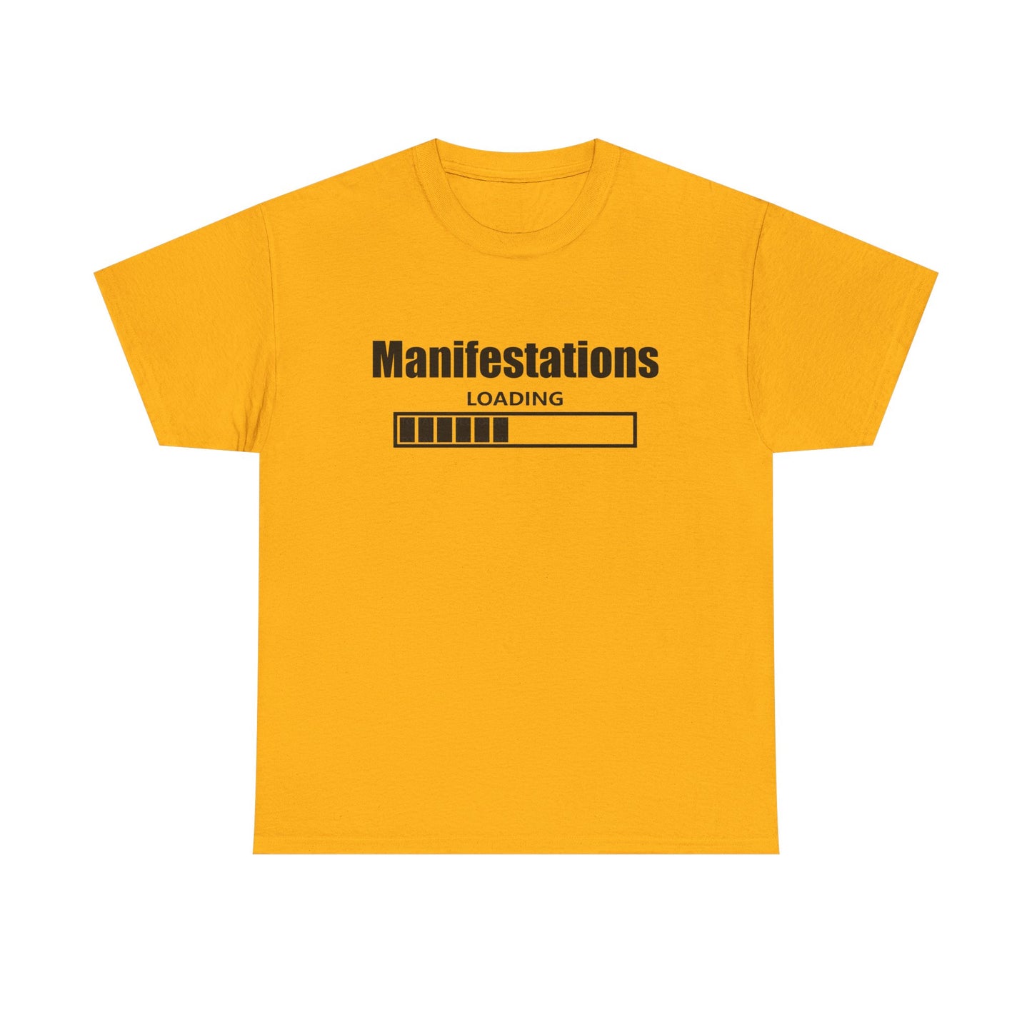 Manifestations Loading Unisex Heavy Cotton Tee - Positive Vibes T-Shirt for Self-Improvement