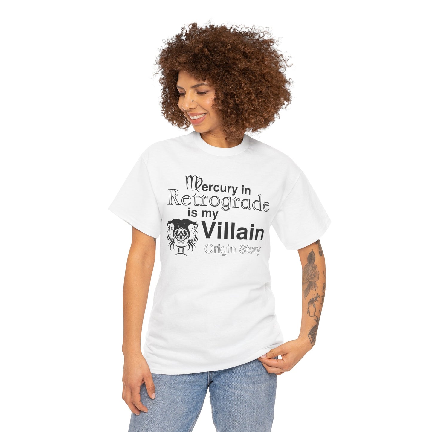 Mercury in Retrograde Unisex Heavy Cotton Tee - Astrological Villain T-Shirt