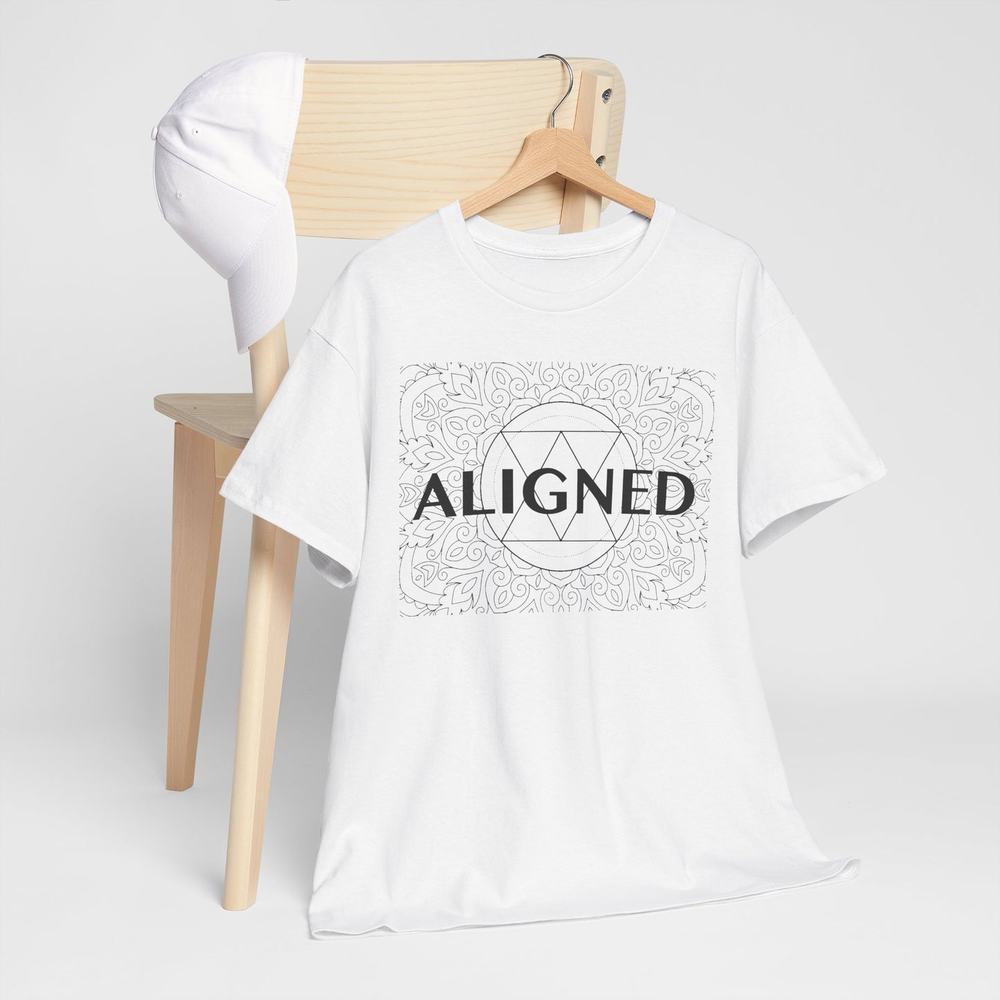 Aligned design Unisex Heavy Cotton Tee - Spiritual Graphic T-Shirt