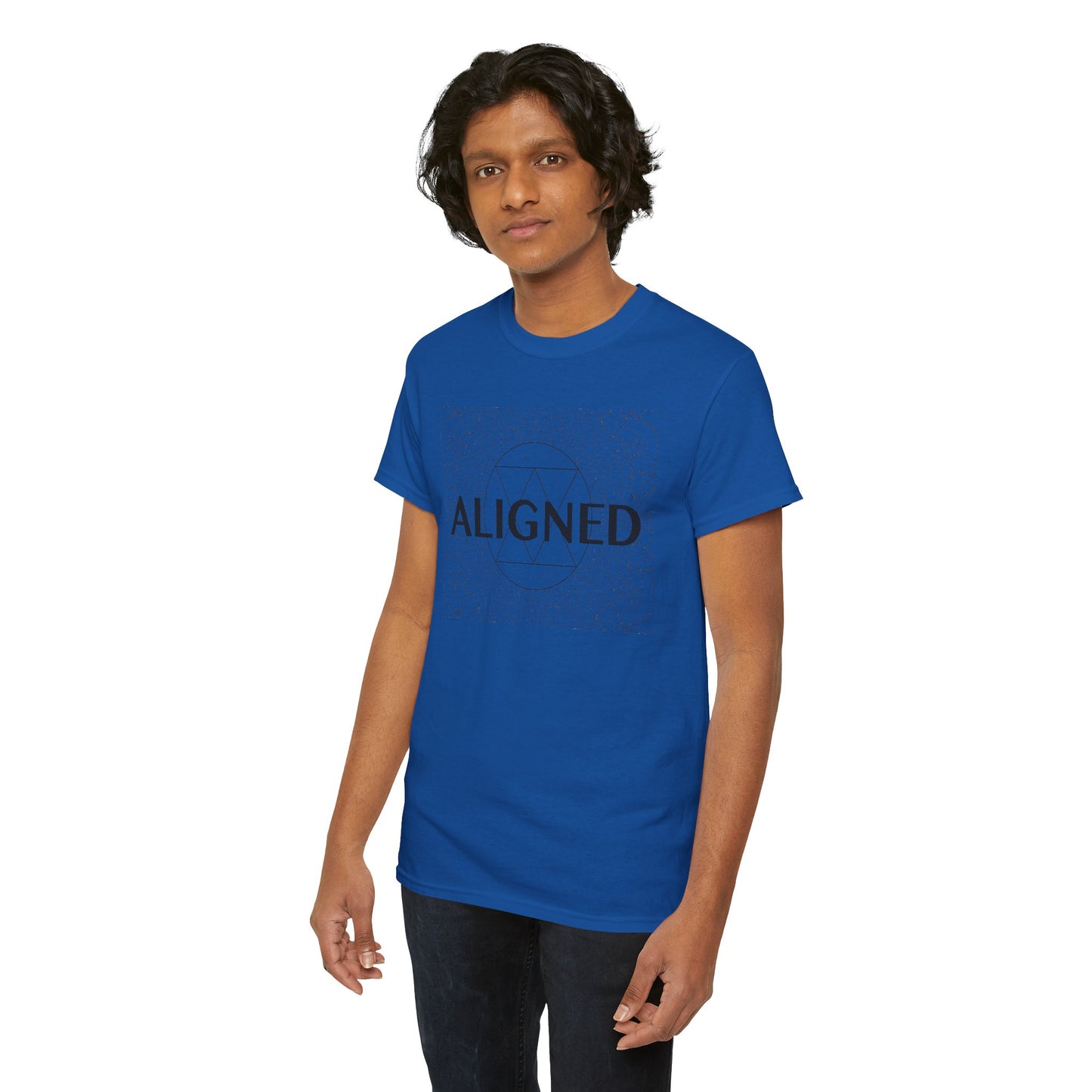 Aligned design Unisex Heavy Cotton Tee - Spiritual Graphic T-Shirt