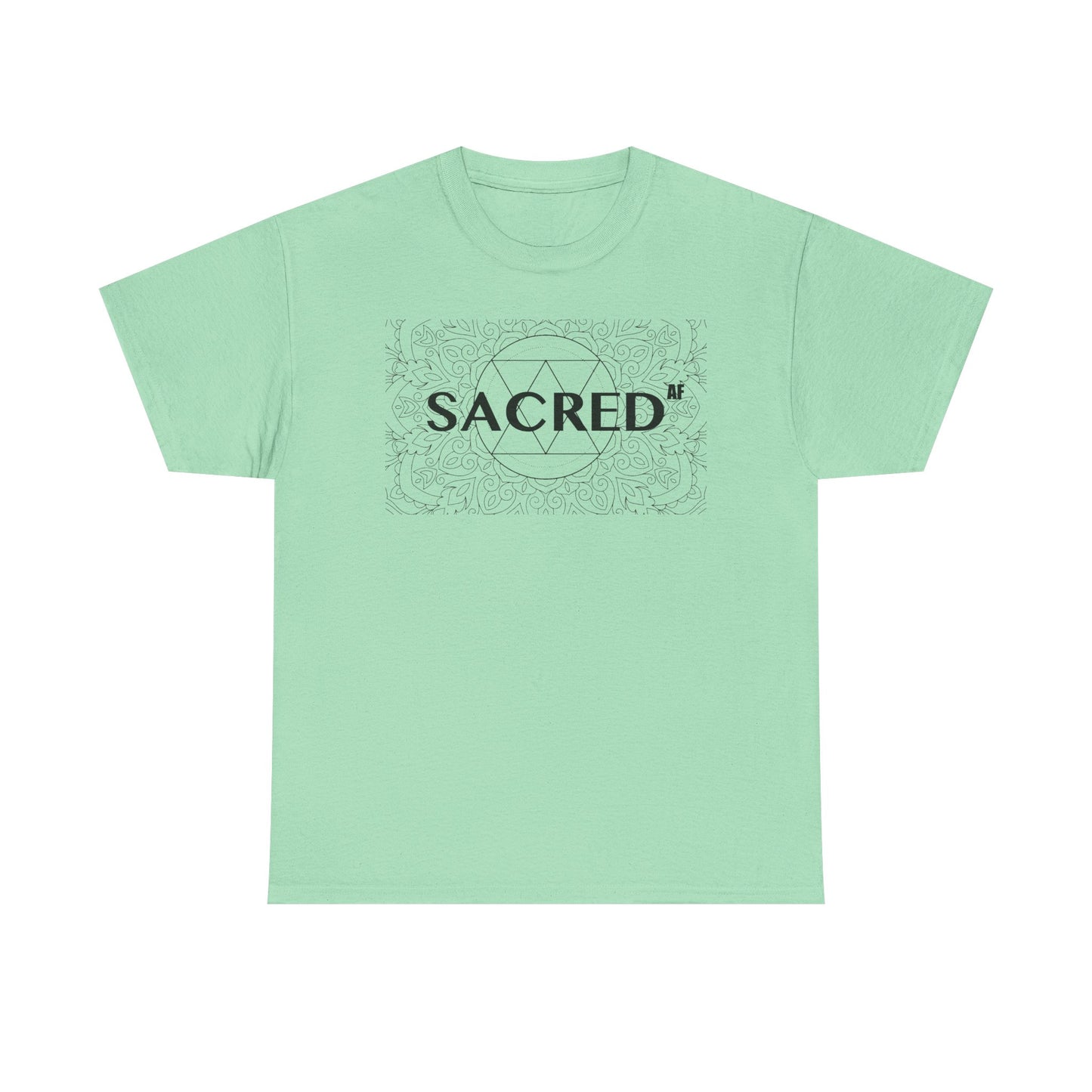 Sacred AF Unisex Heavy Cotton Tee - Spiritual Graphic T-Shirt