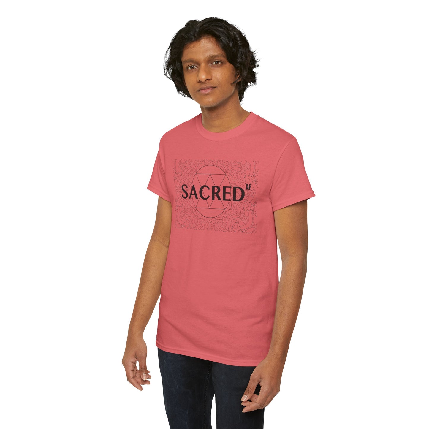 Sacred AF Unisex Heavy Cotton Tee - Spiritual Graphic T-Shirt