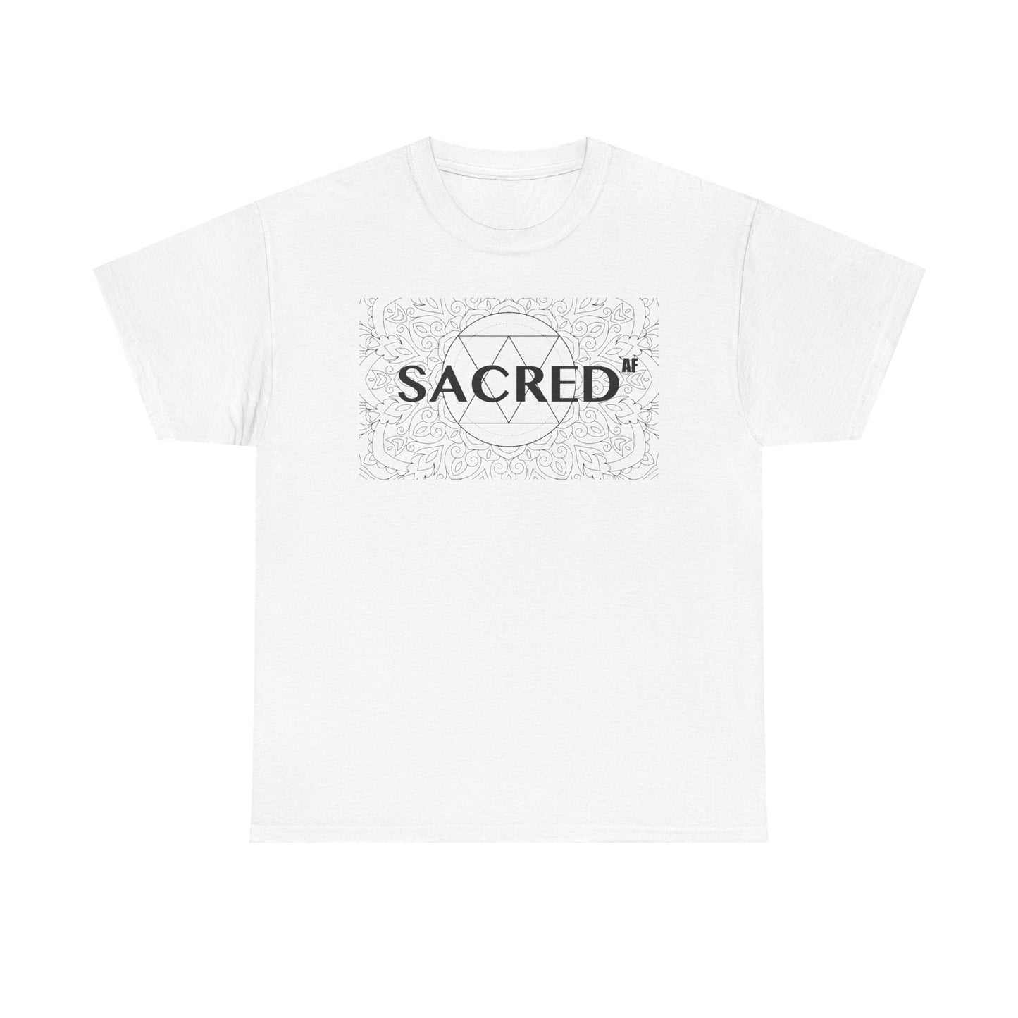 Sacred AF Unisex Heavy Cotton Tee - Spiritual Graphic T-Shirt