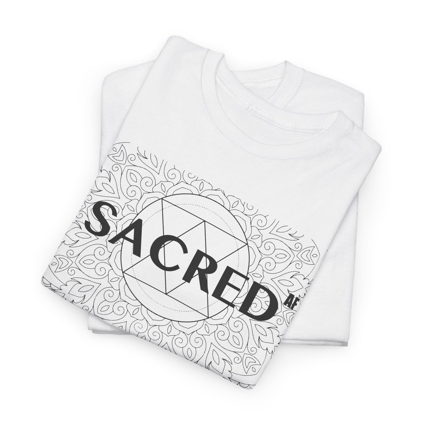 Sacred AF Unisex Heavy Cotton Tee - Spiritual Graphic T-Shirt